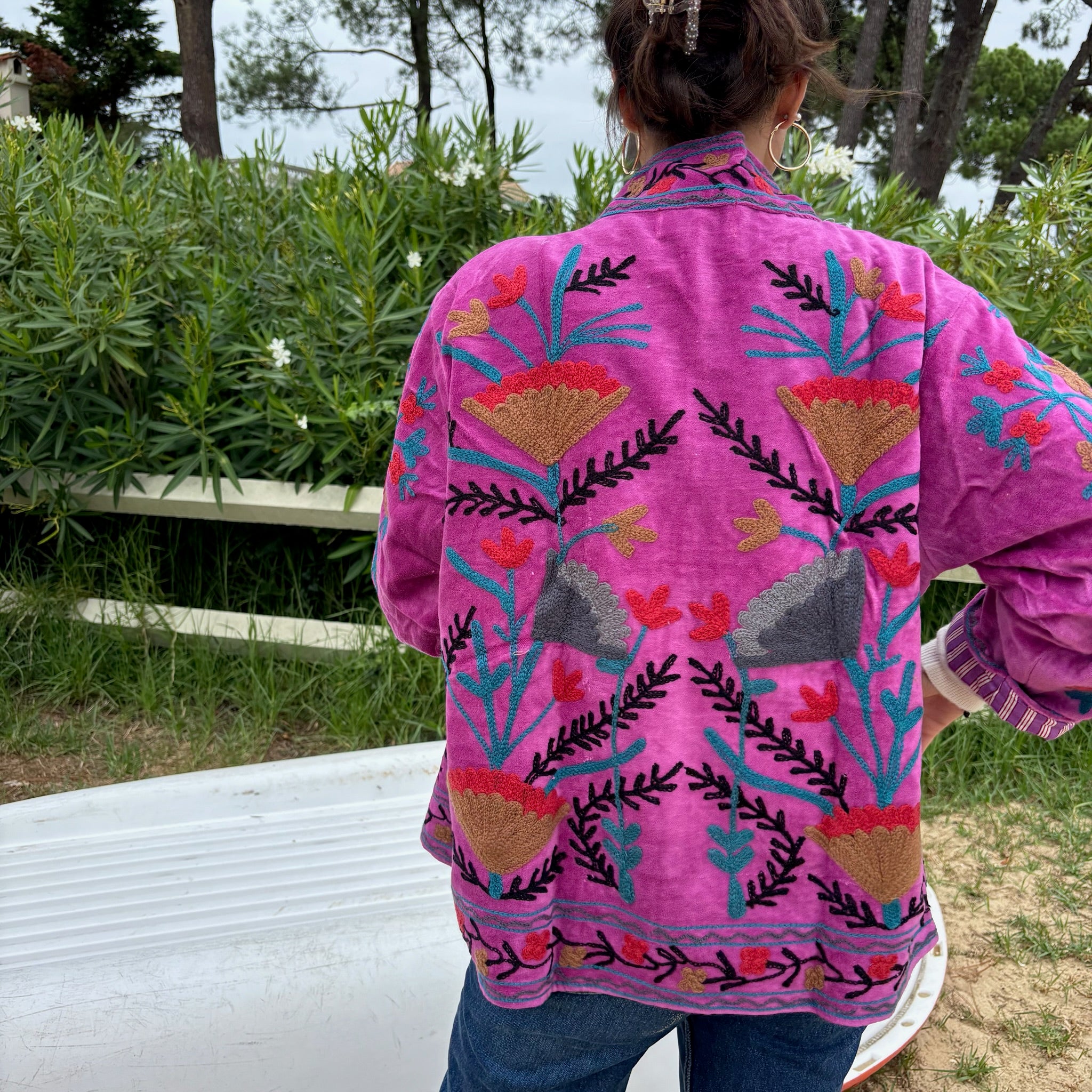 Veste Suzani- Veste velours indienne