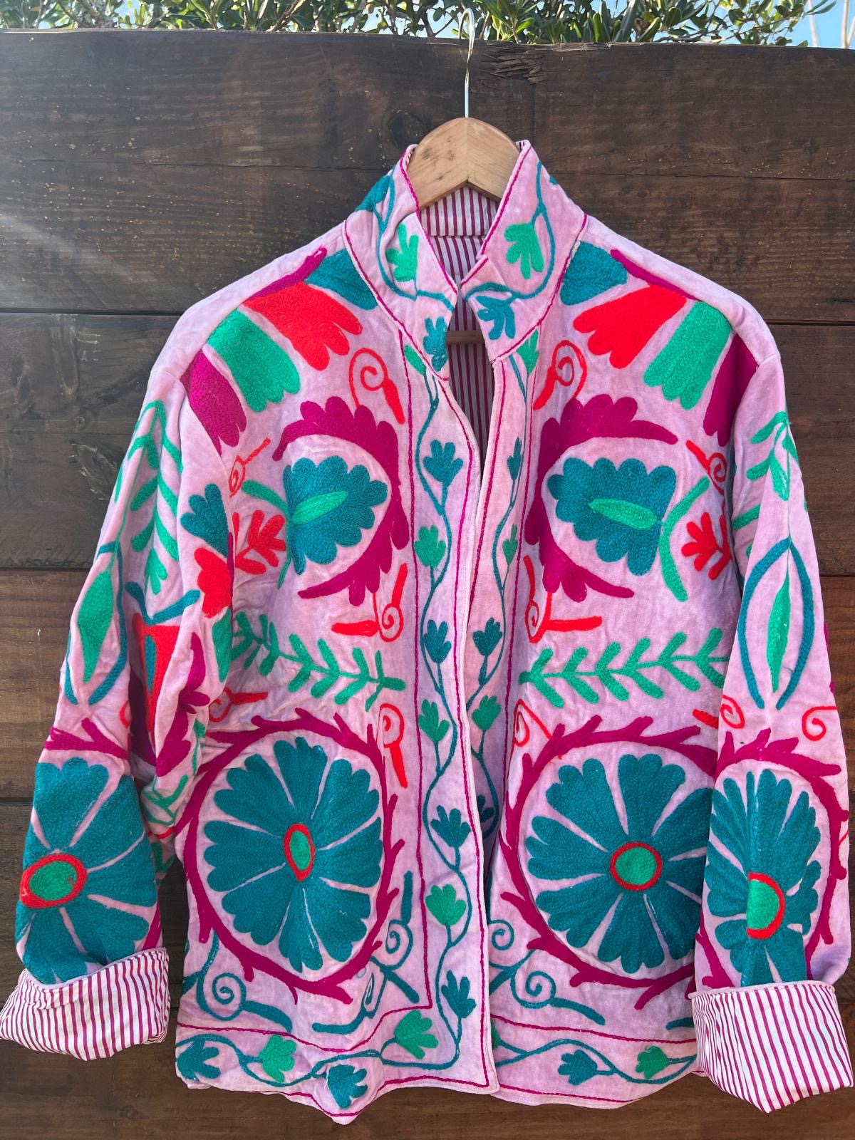 Veste Suzani- Veste velours Indienne