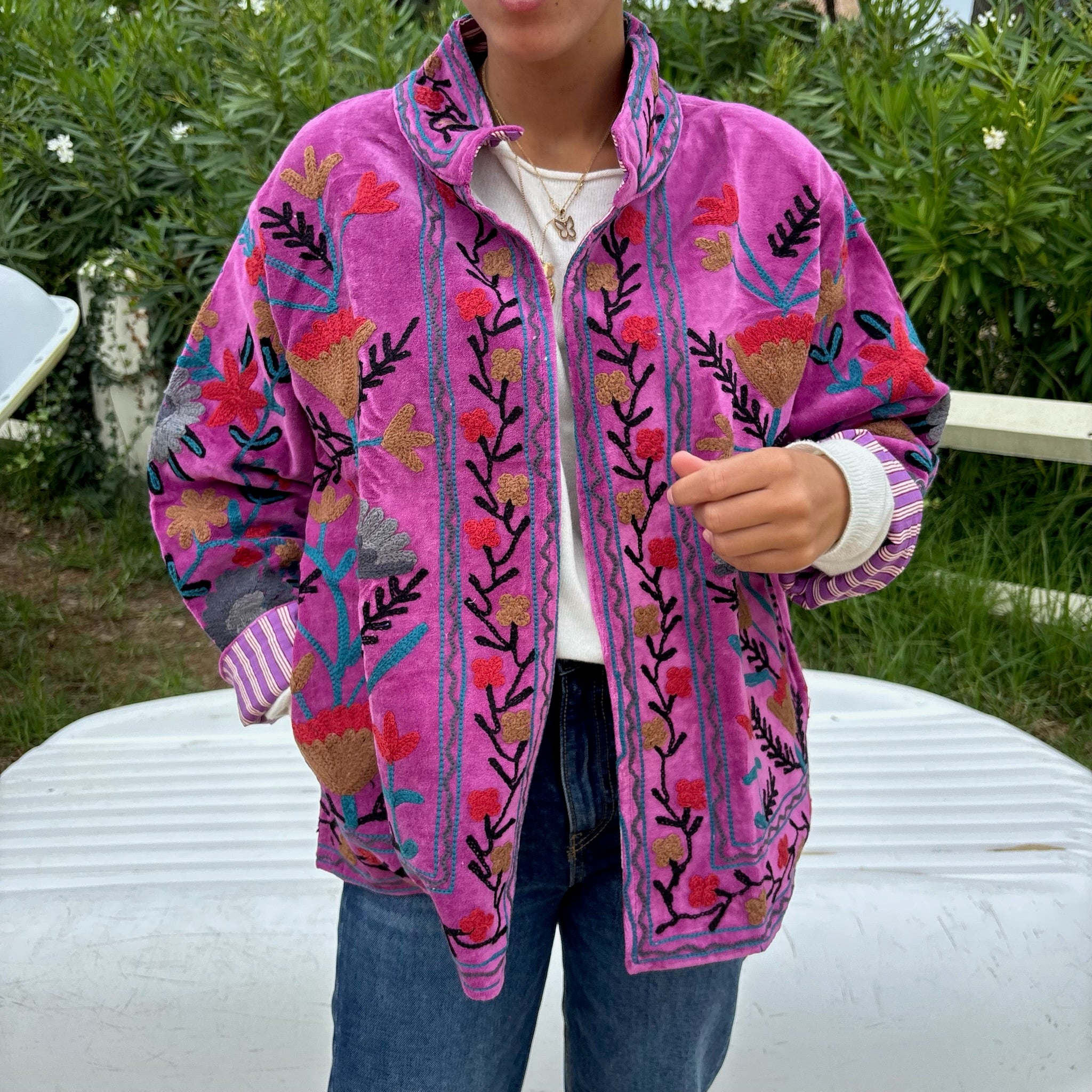 Veste Suzani- Veste velours indienne