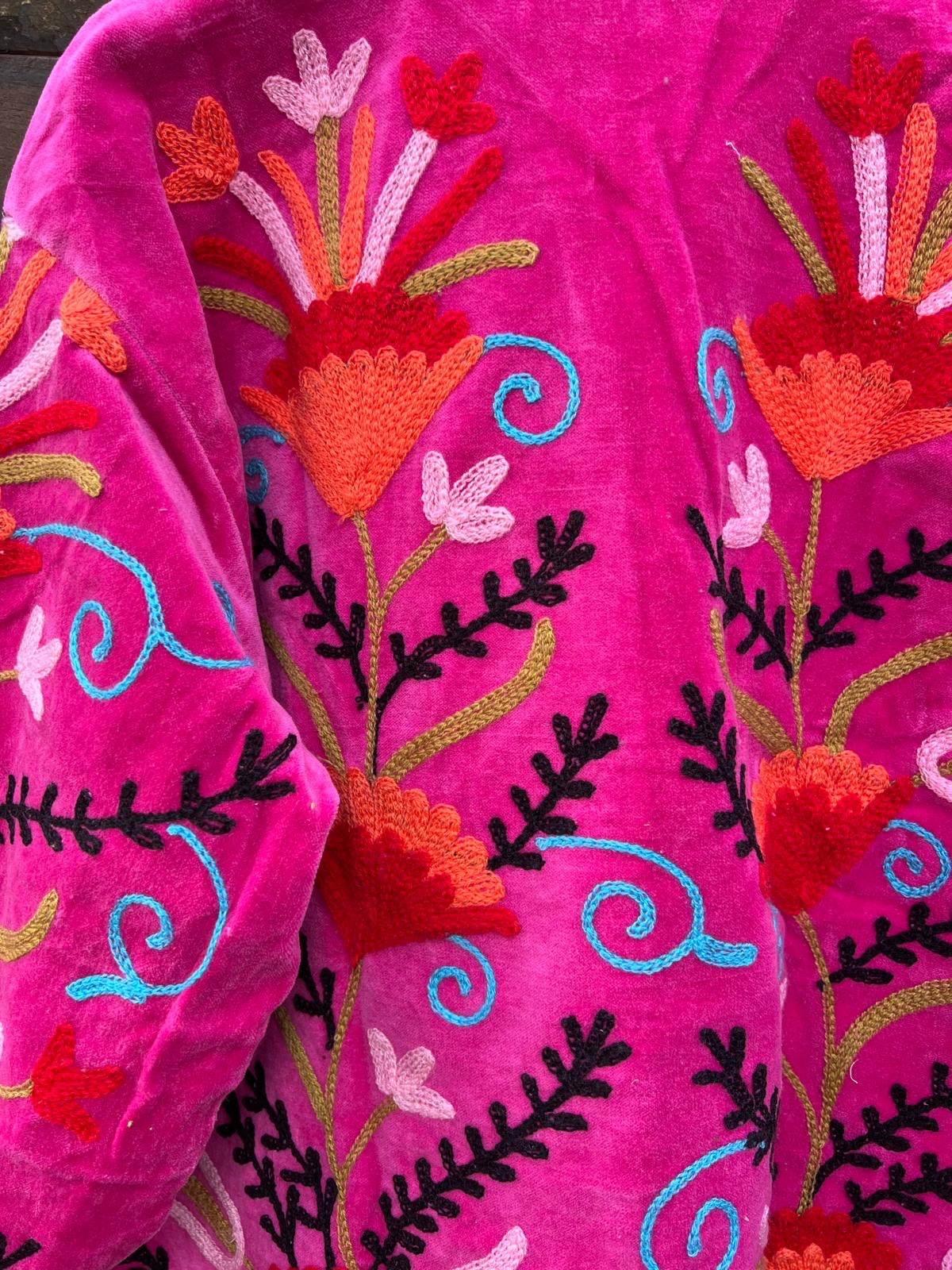 Veste Suzani- Veste velours Indienne