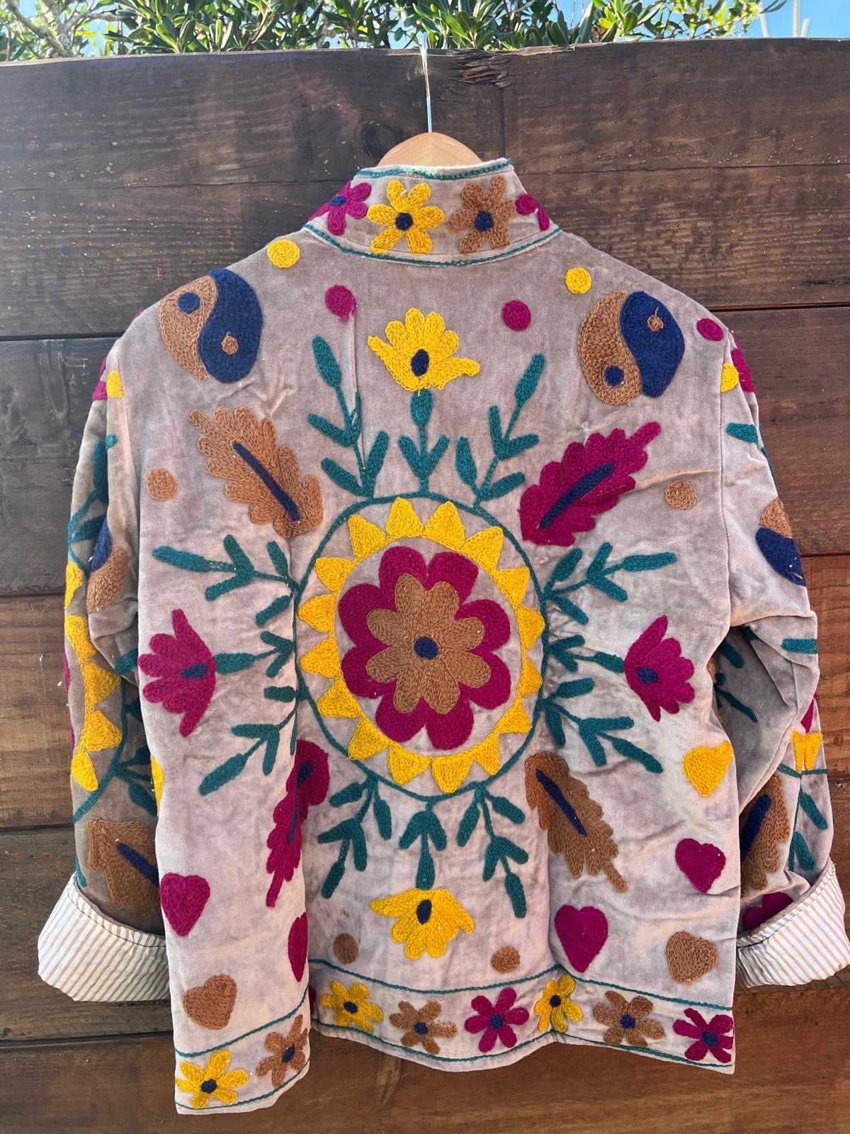 Veste Suzani- Veste velours Indienne