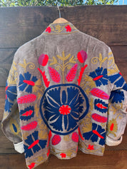 Veste Suzani- Veste velours Indienne