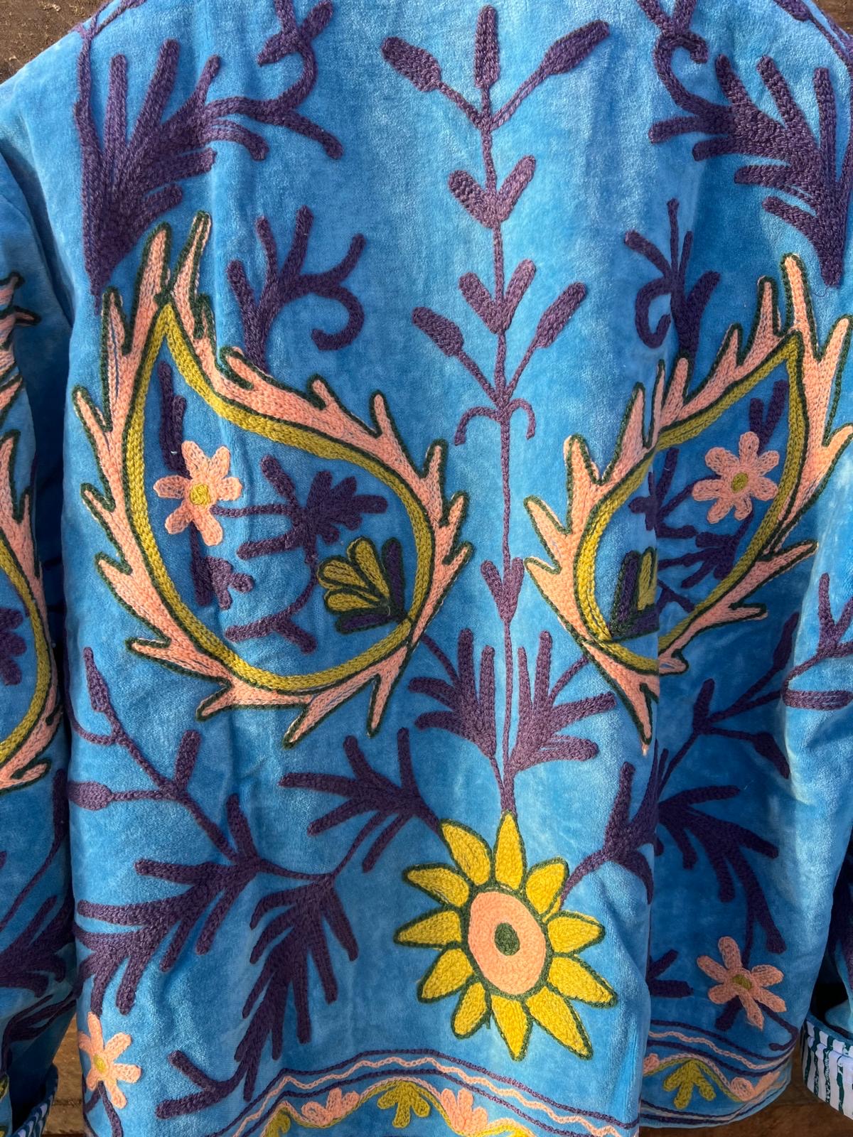 Veste Suzani- Veste velours Indienne