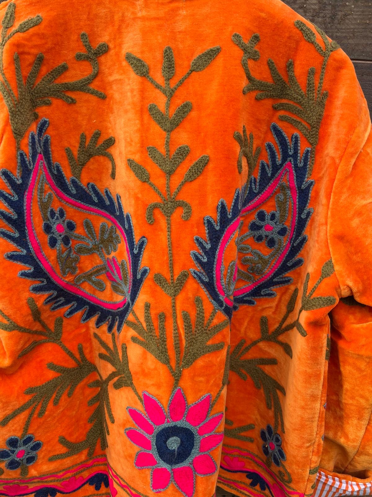 Veste Suzani- Veste velours Indienne