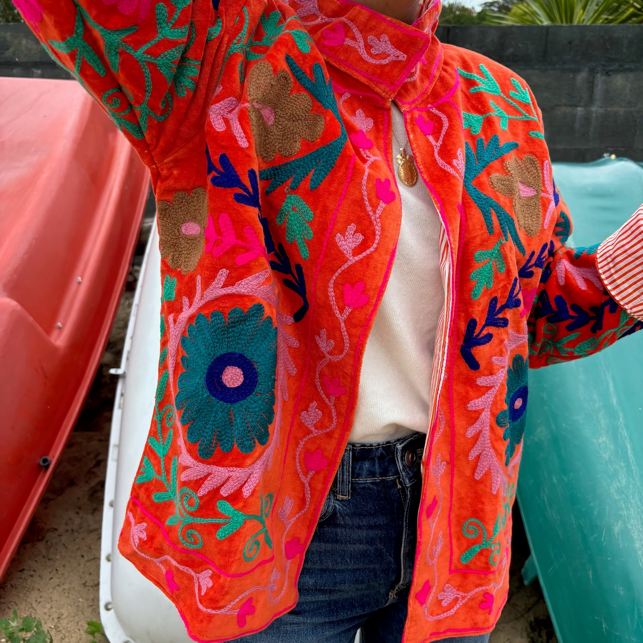 Veste Suzani- Veste velours indienne
