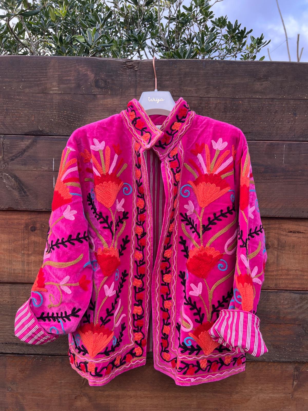 Veste Suzani- Veste velours Indienne