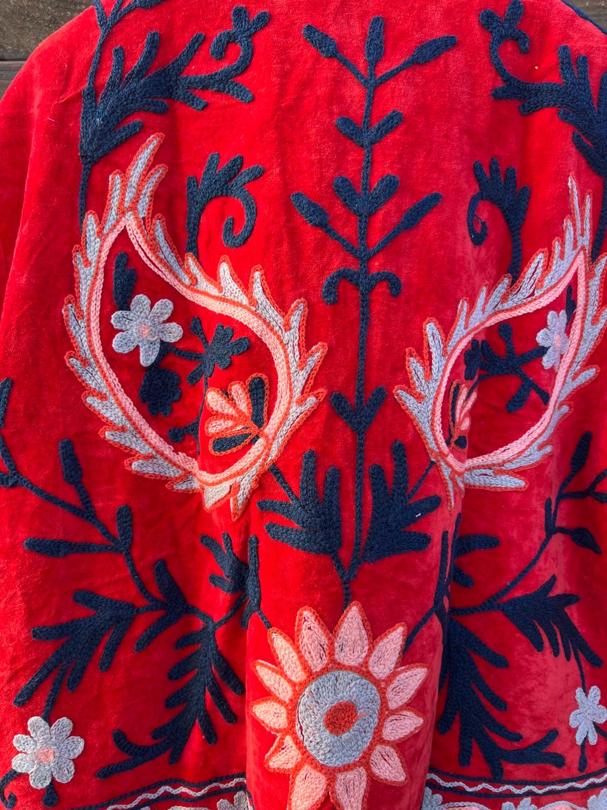 Veste Suzani- Veste velours Indienne