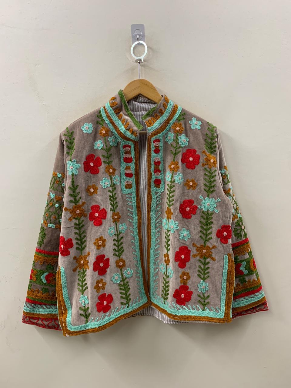Veste Suzani- Veste velours Indienne
