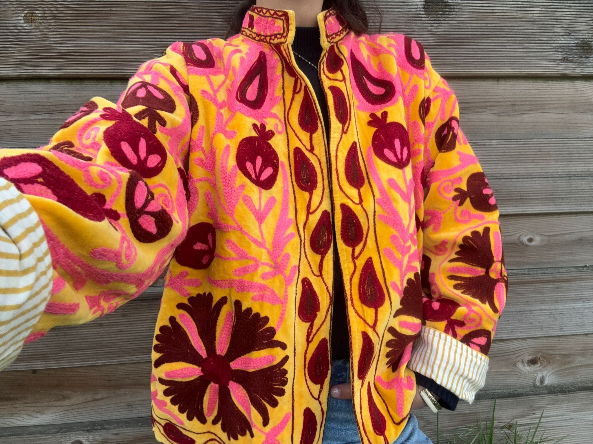 Veste Suzani- Veste velours Indienne