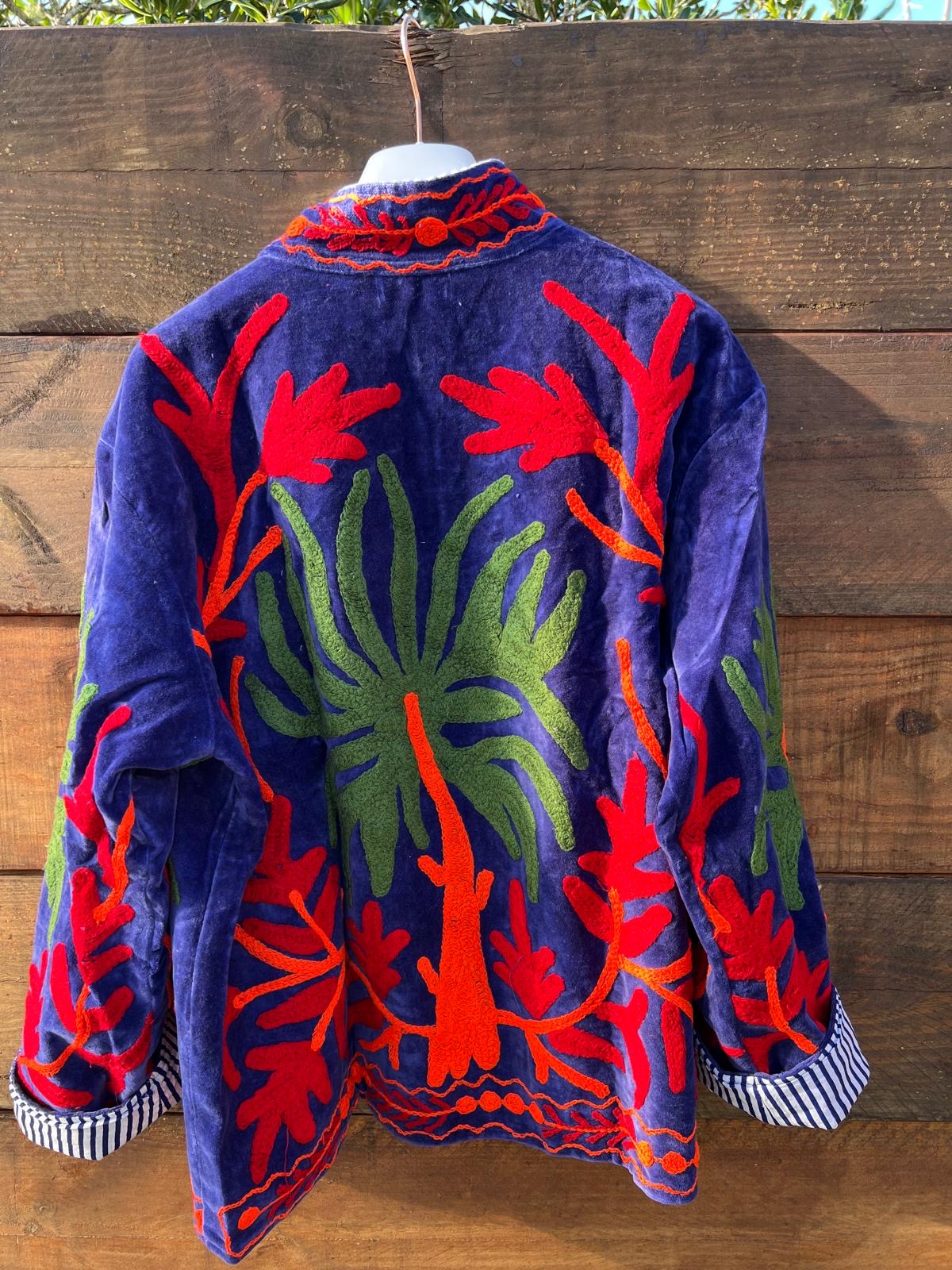 Veste Suzani- Veste velours Indienne