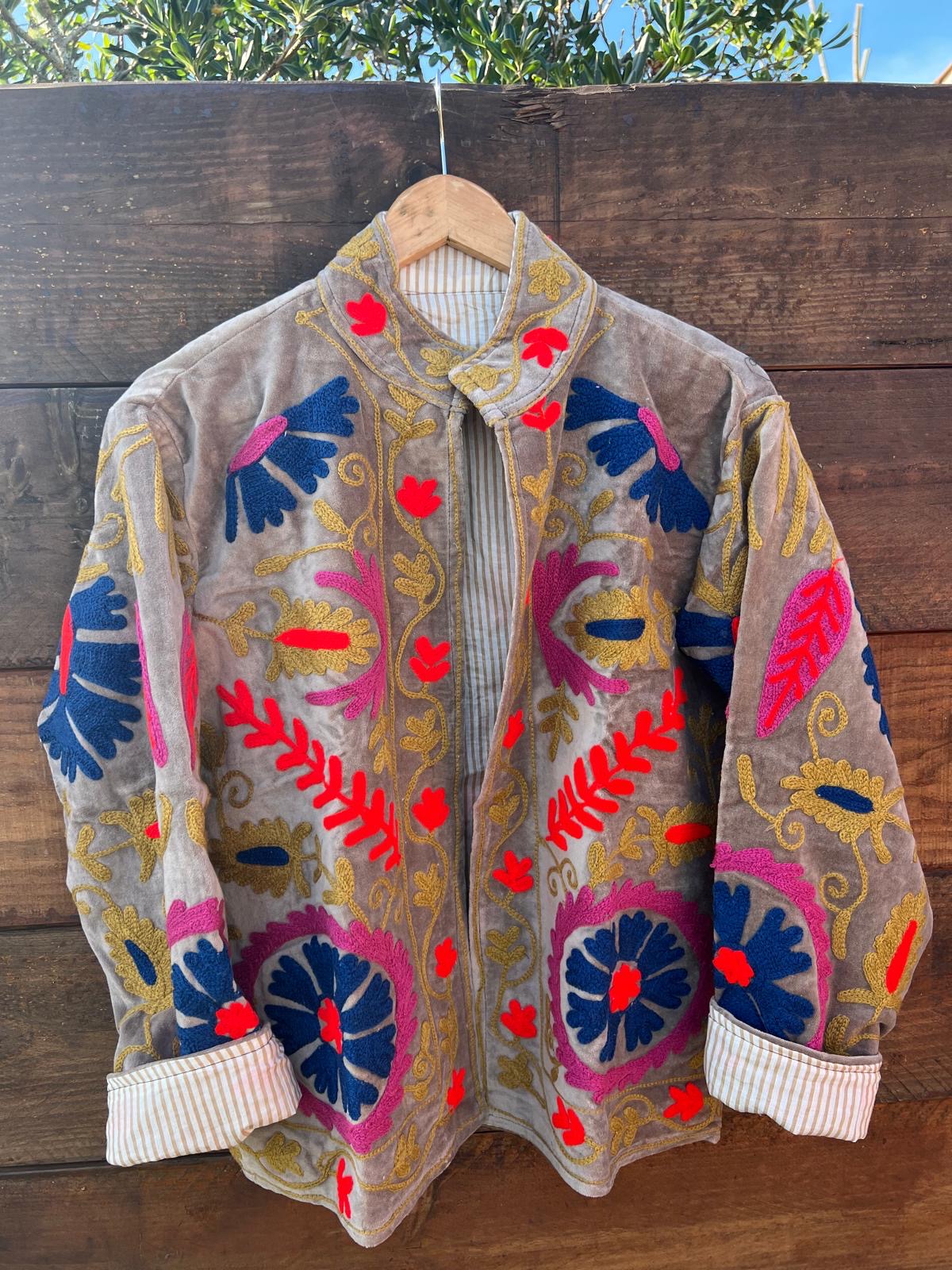 Veste Suzani- Veste velours Indienne