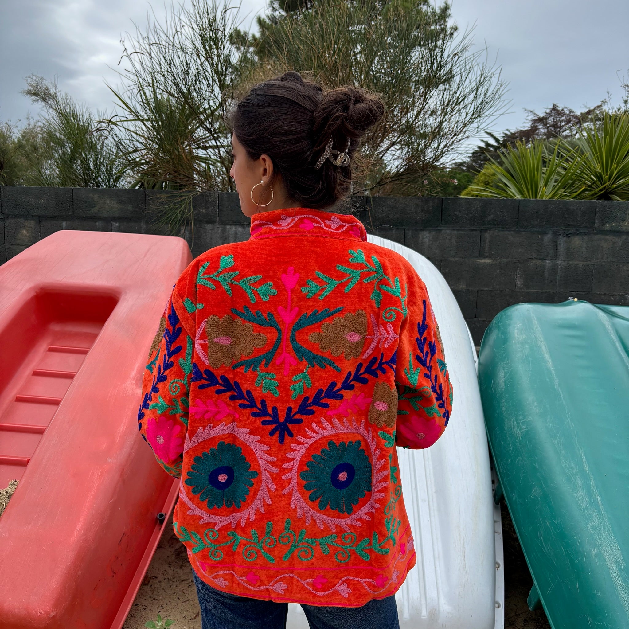 Veste Suzani- Veste velours indienne