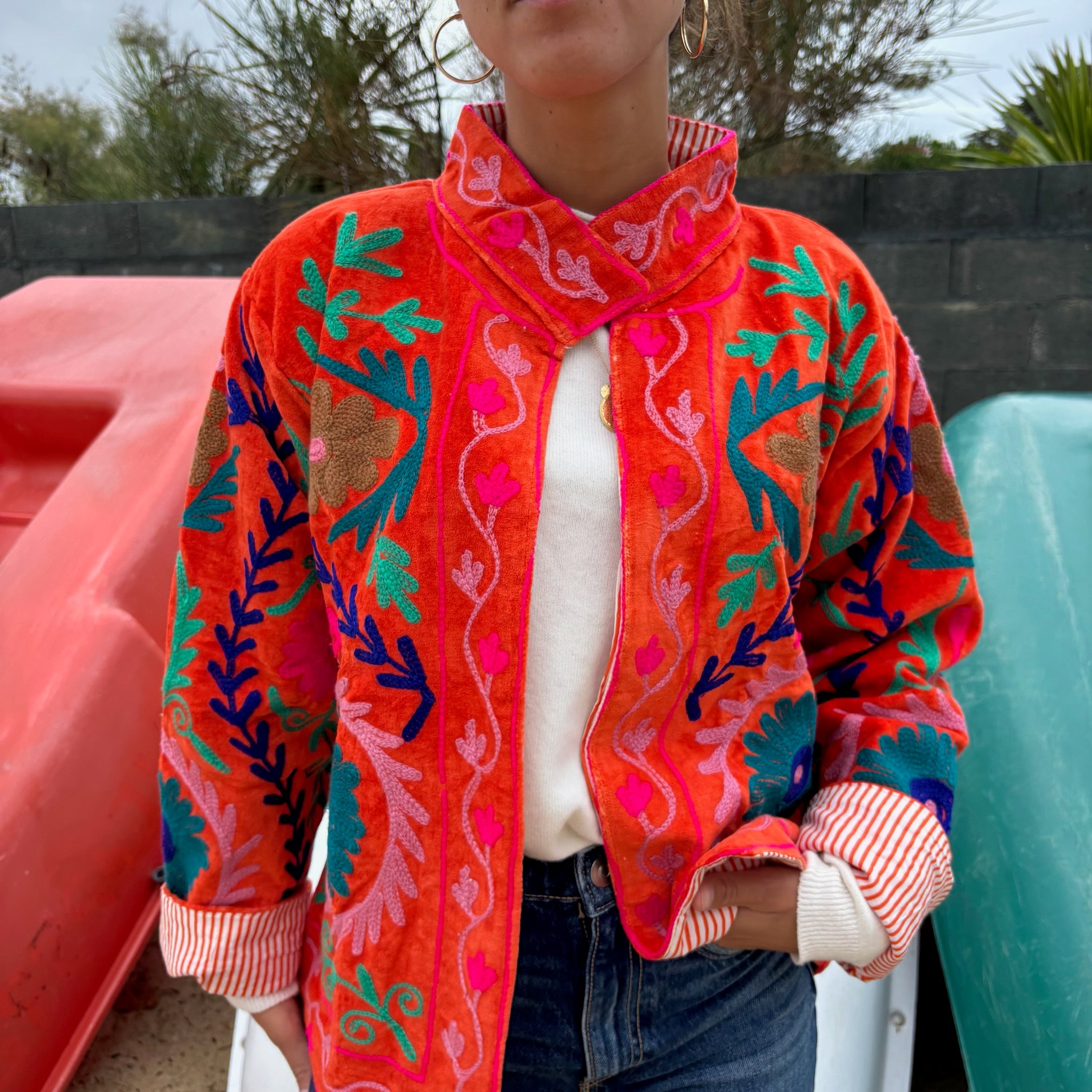 Veste Suzani- Veste velours indienne