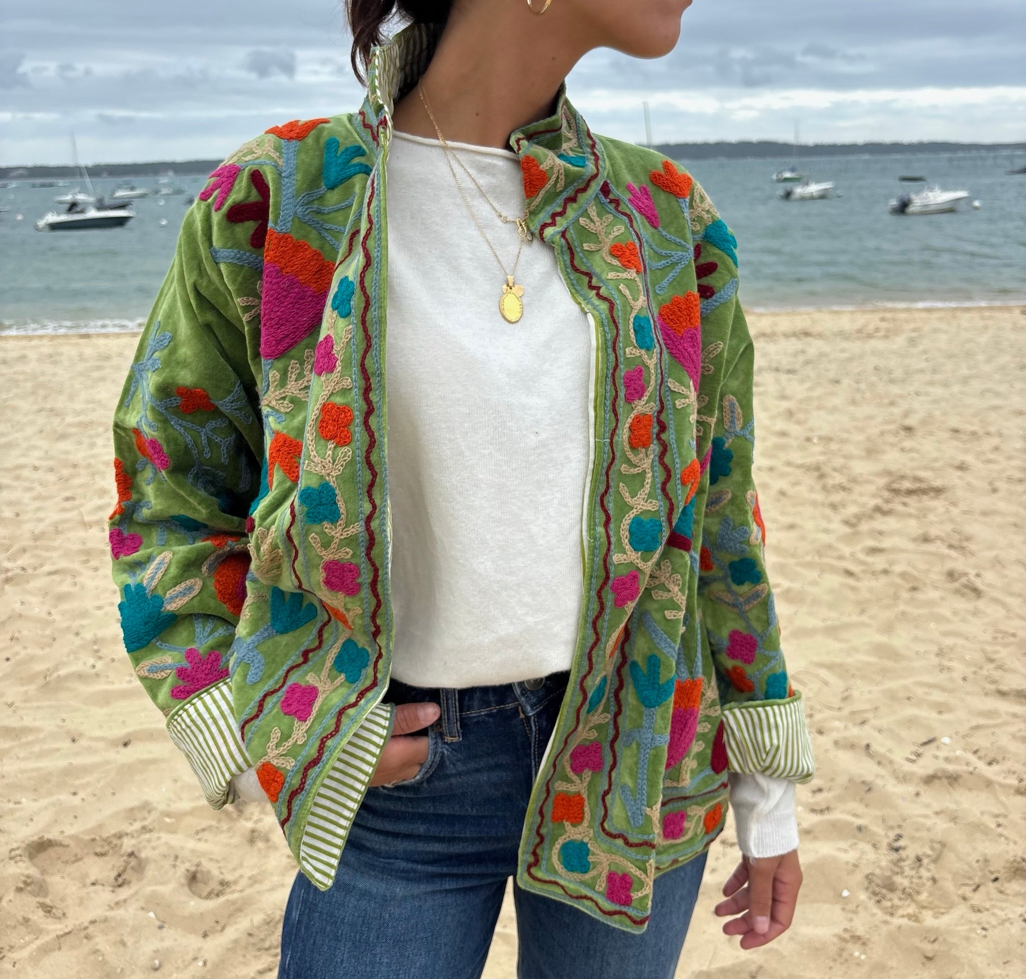 Veste Suzani- Veste velours indienne