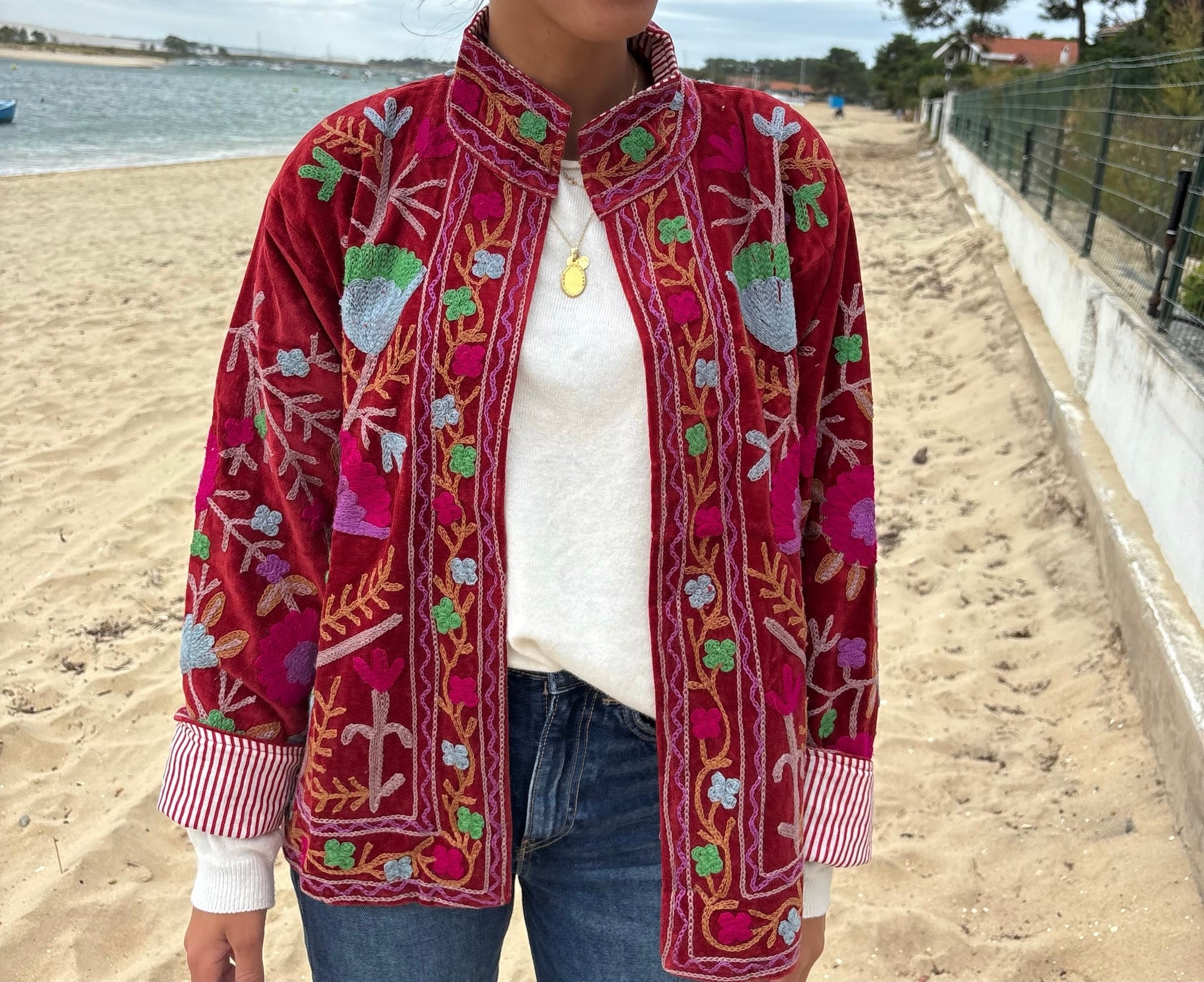 Veste Suzani- Veste velours indienne