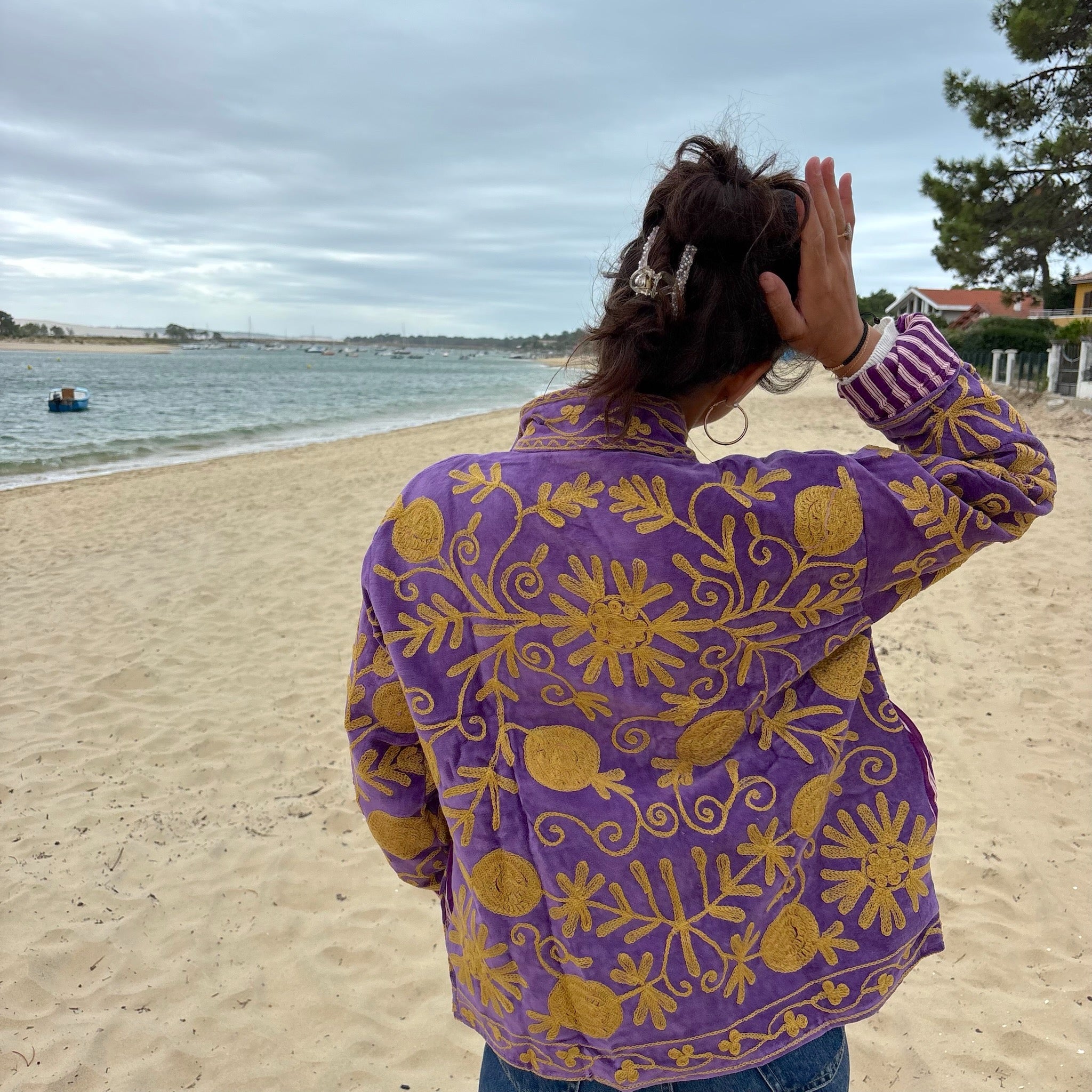 Veste Suzani- Veste velours indienne