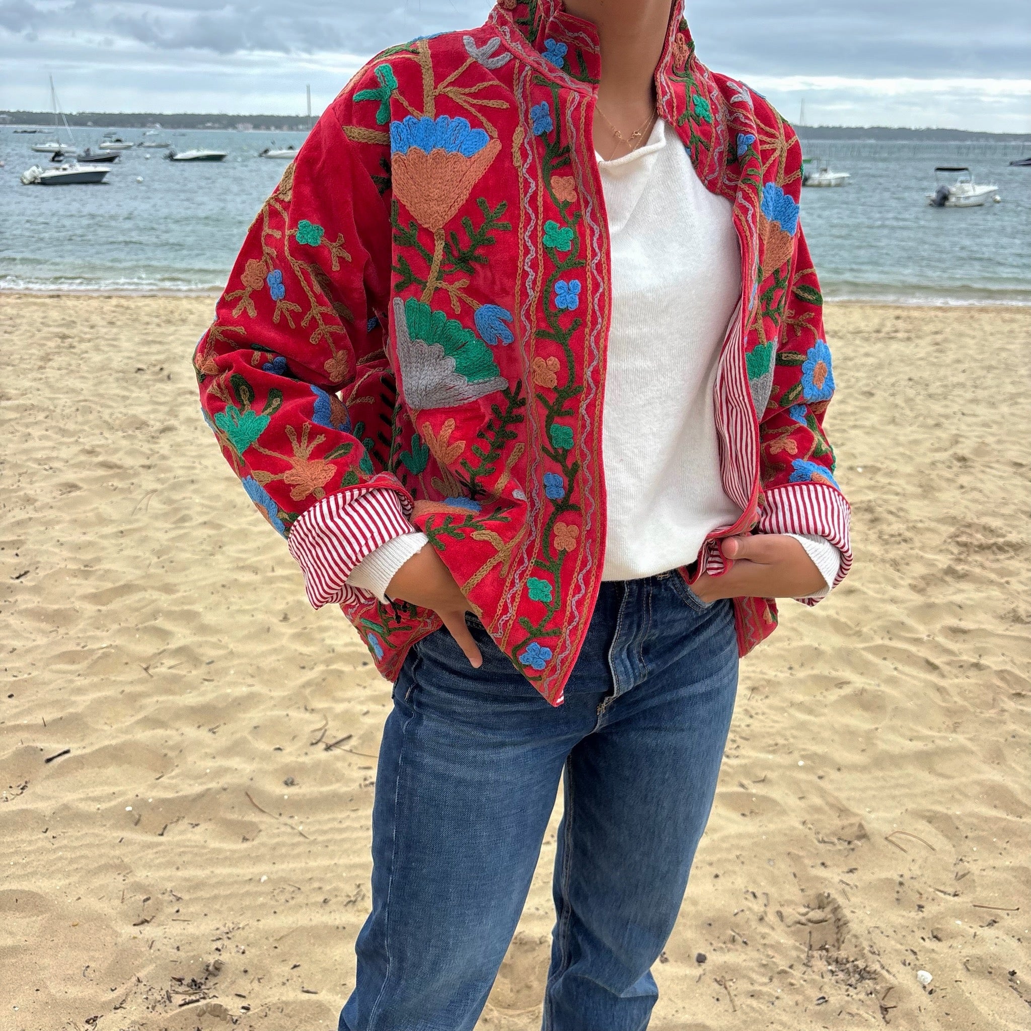 Veste Suzani- Veste velours indienne