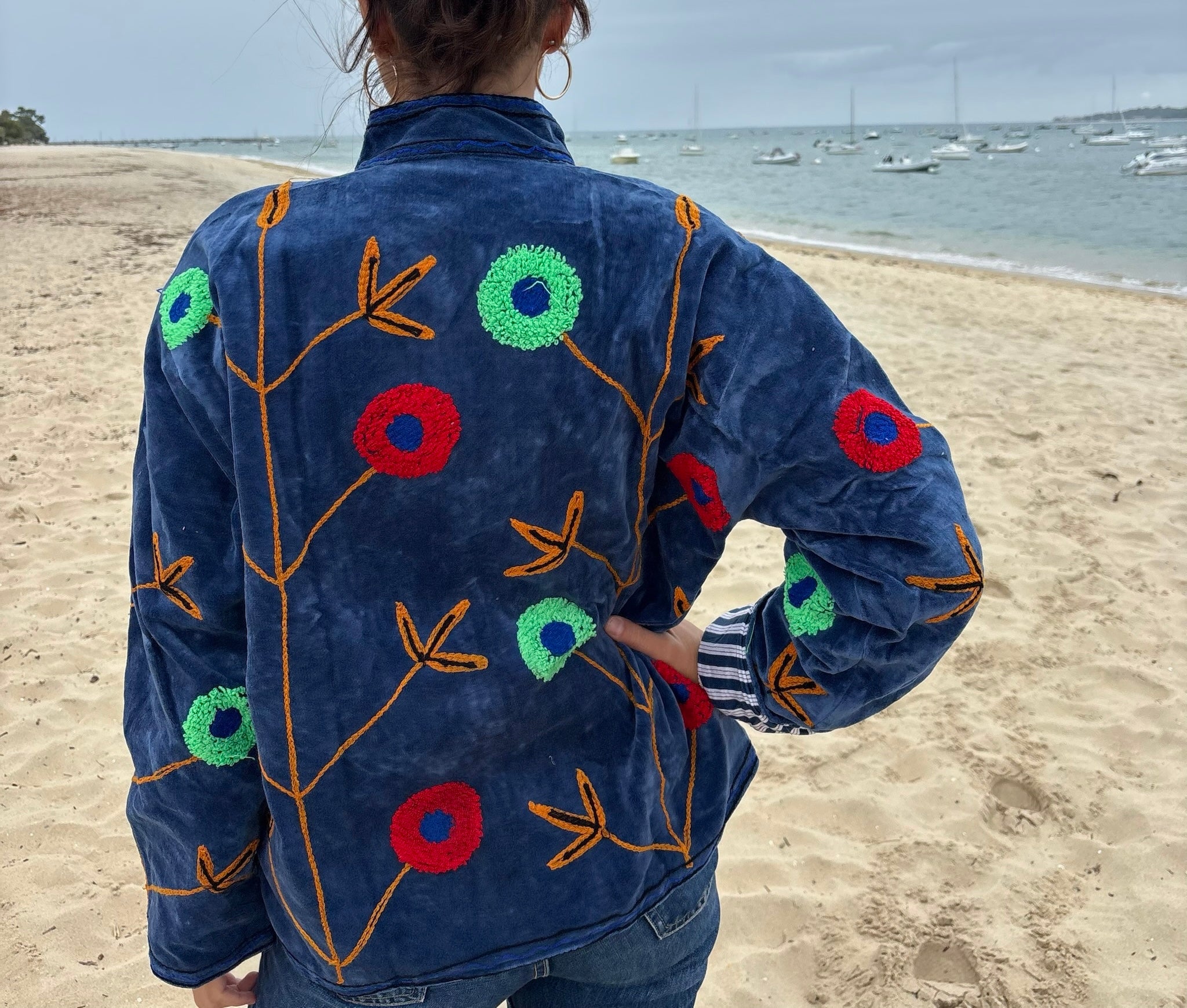 Veste Suzani- Veste velours indienne