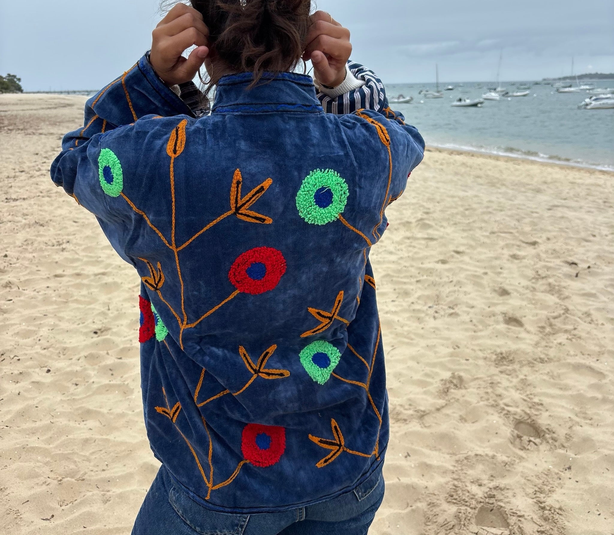 Veste Suzani- Veste velours indienne