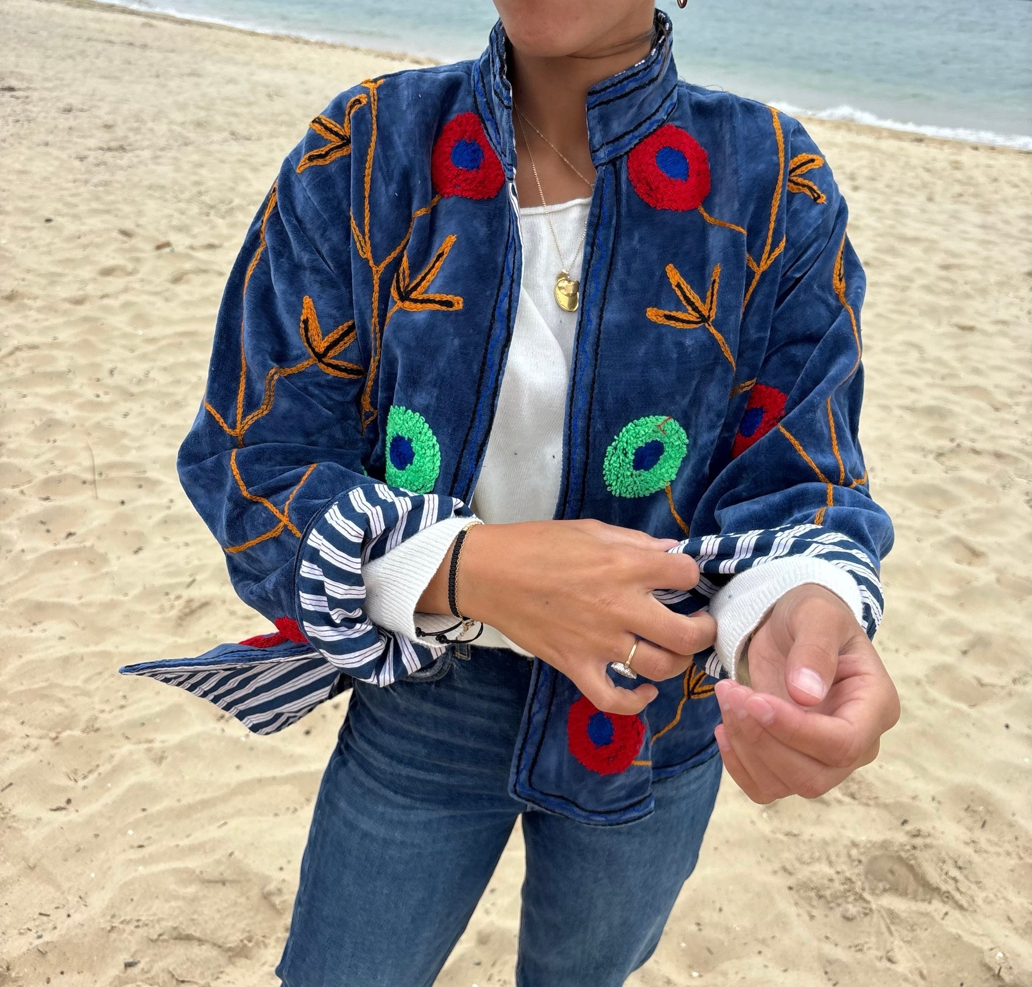 Veste Suzani- Veste velours indienne