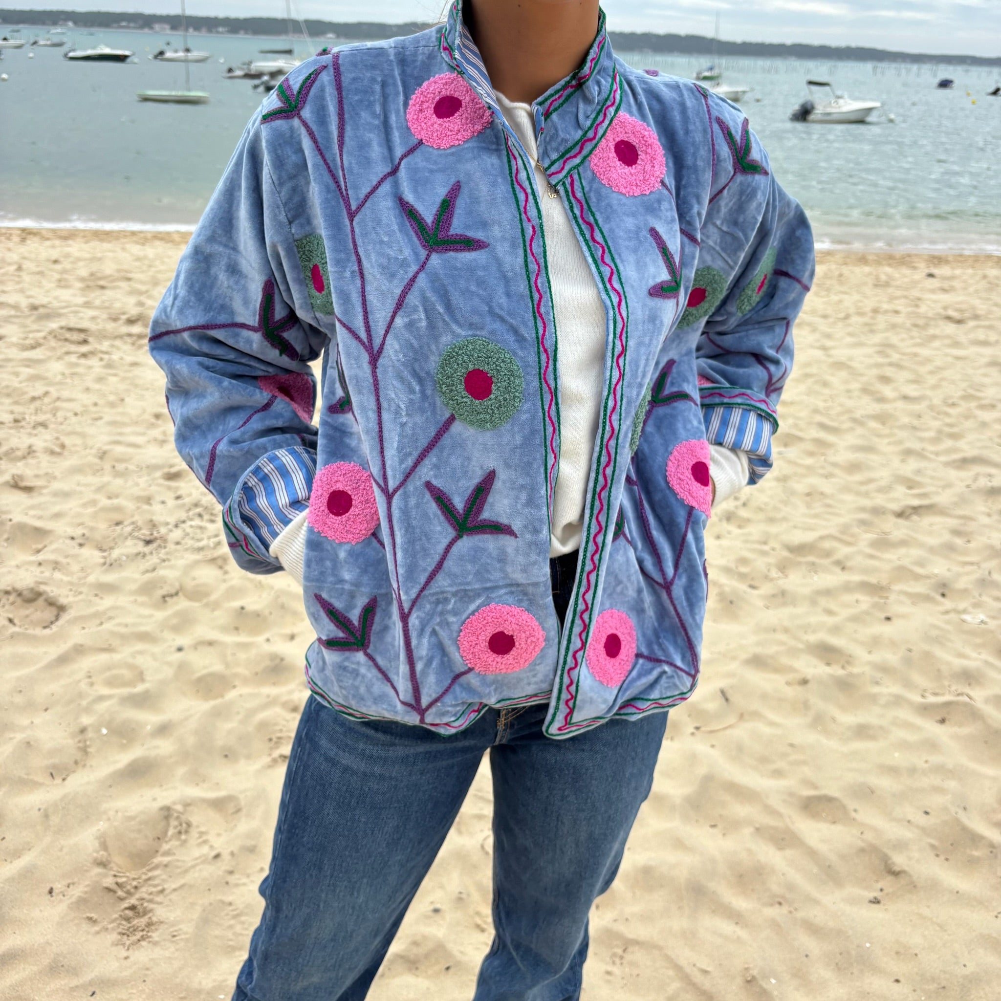 Veste Suzani- veste velours indienne