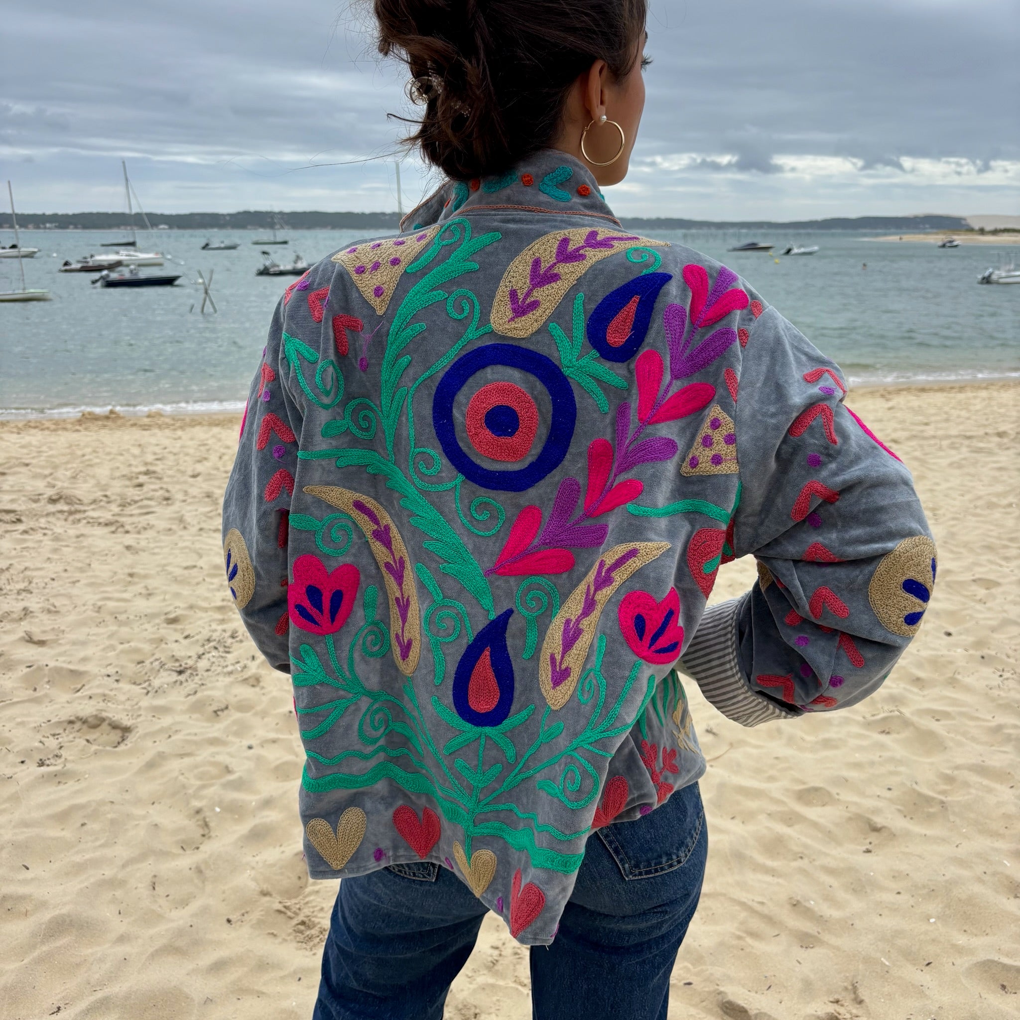 Veste Suzani- veste velours indienne