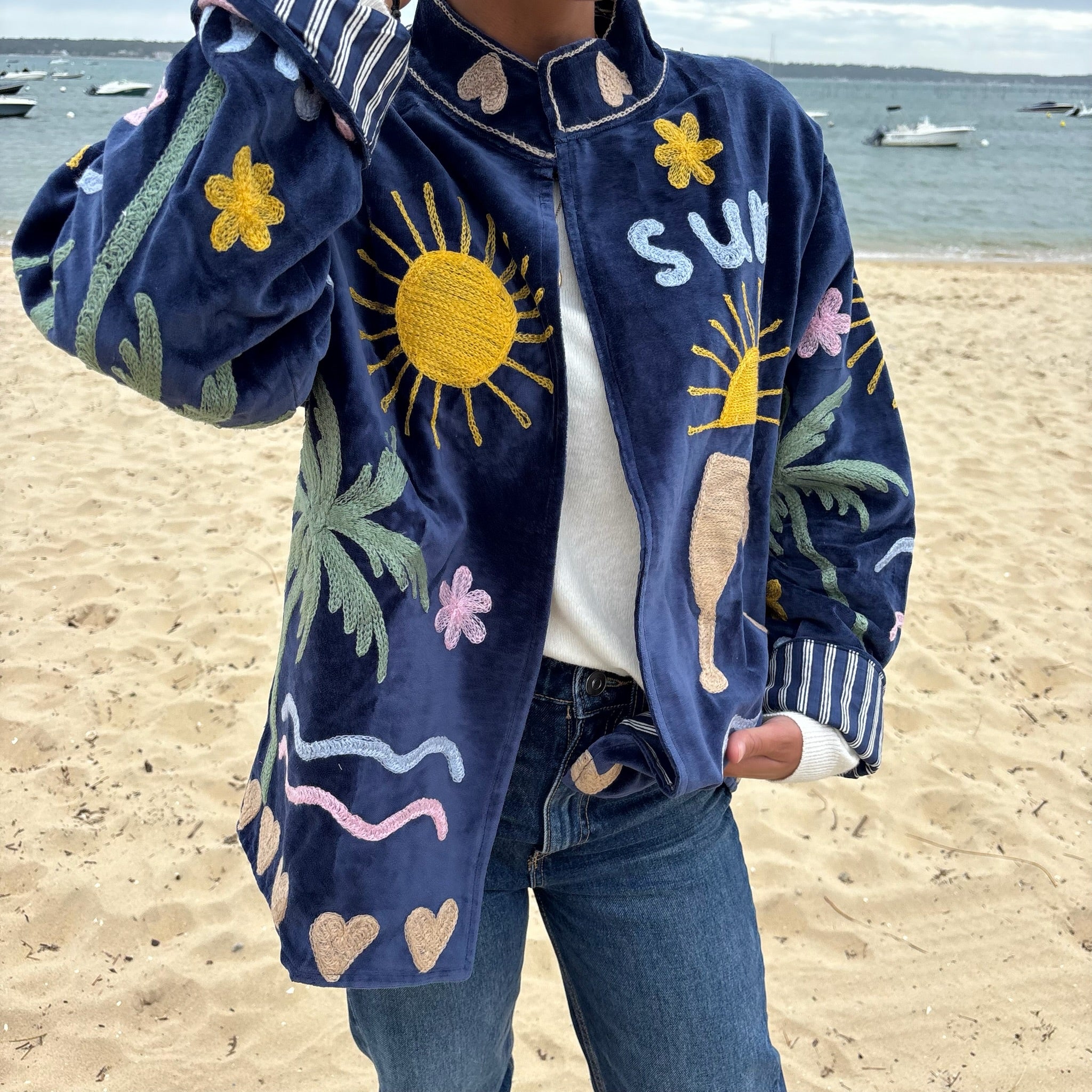 Veste Suzani- veste velours indienne