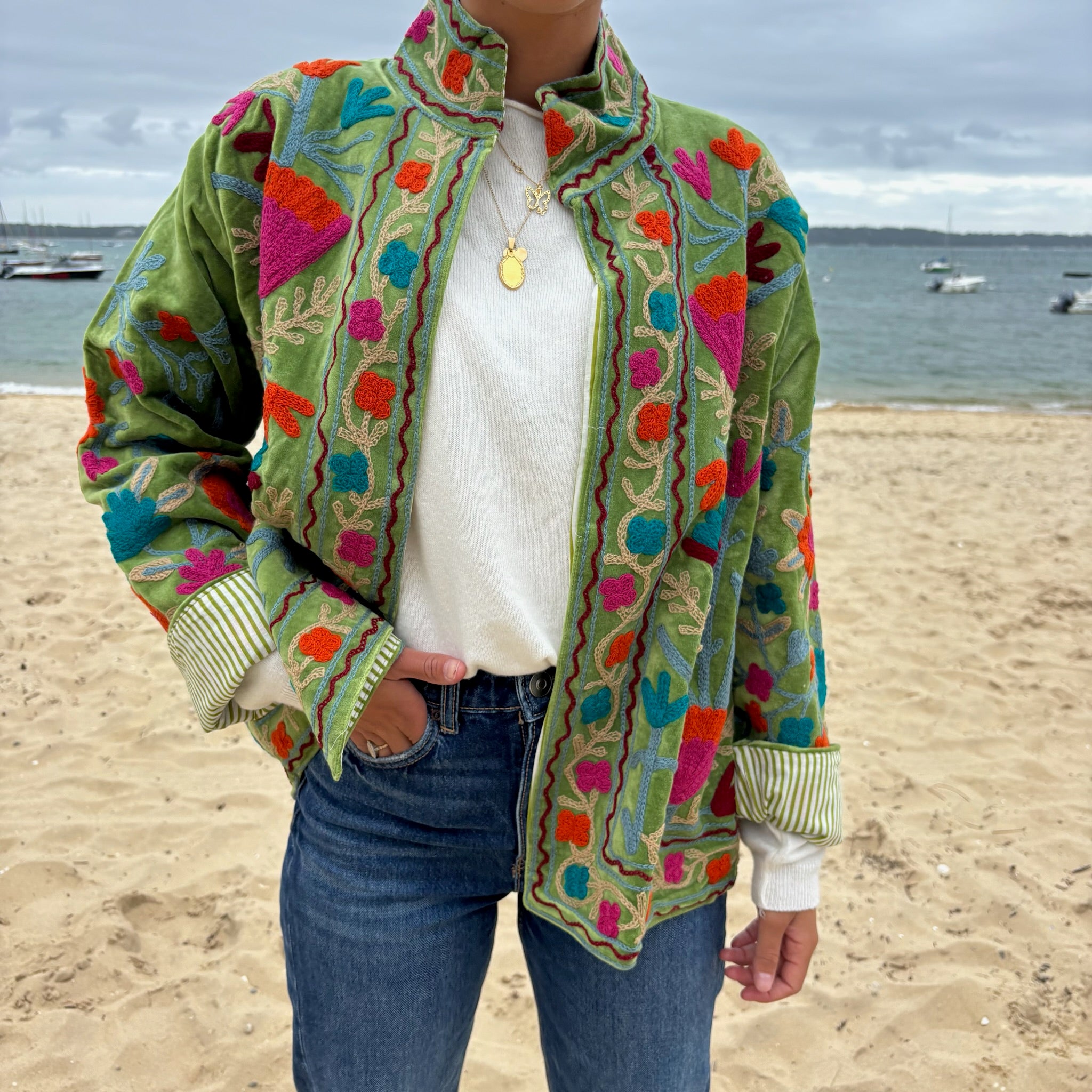 Veste Suzani- Veste velours indienne