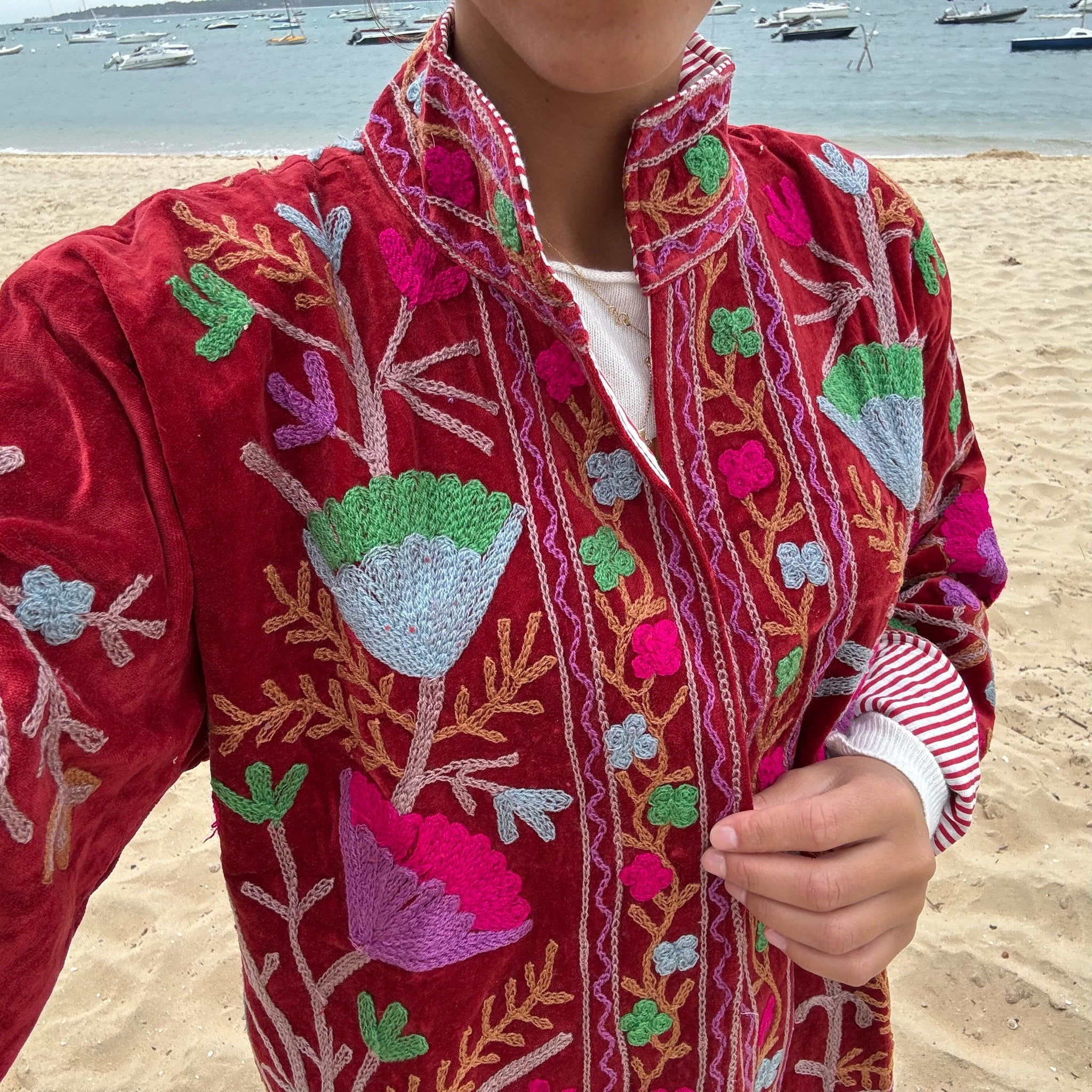 Veste Suzani- Veste velours indienne