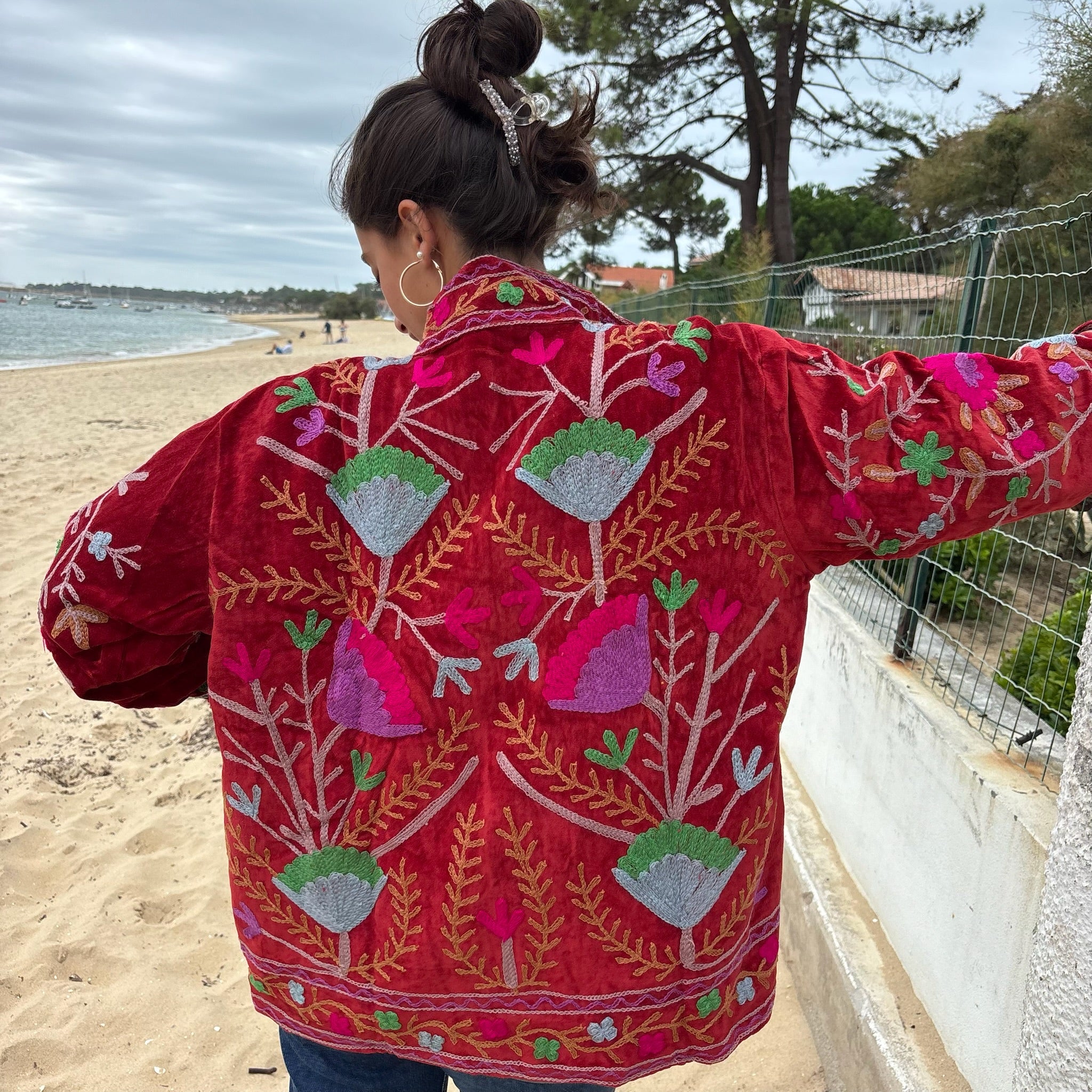 Veste Suzani- Veste velours indienne