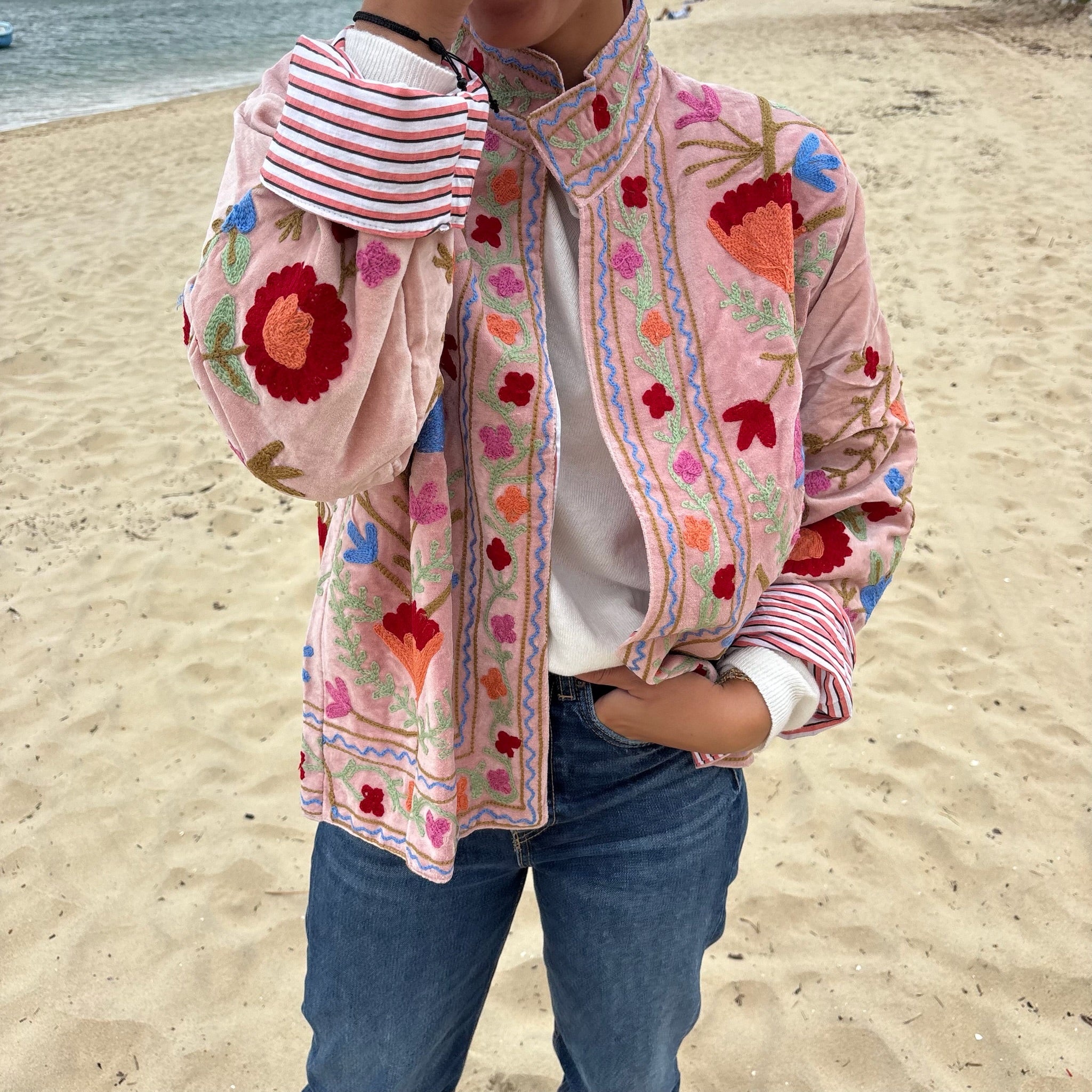 Veste Suzani- Veste velours indienne