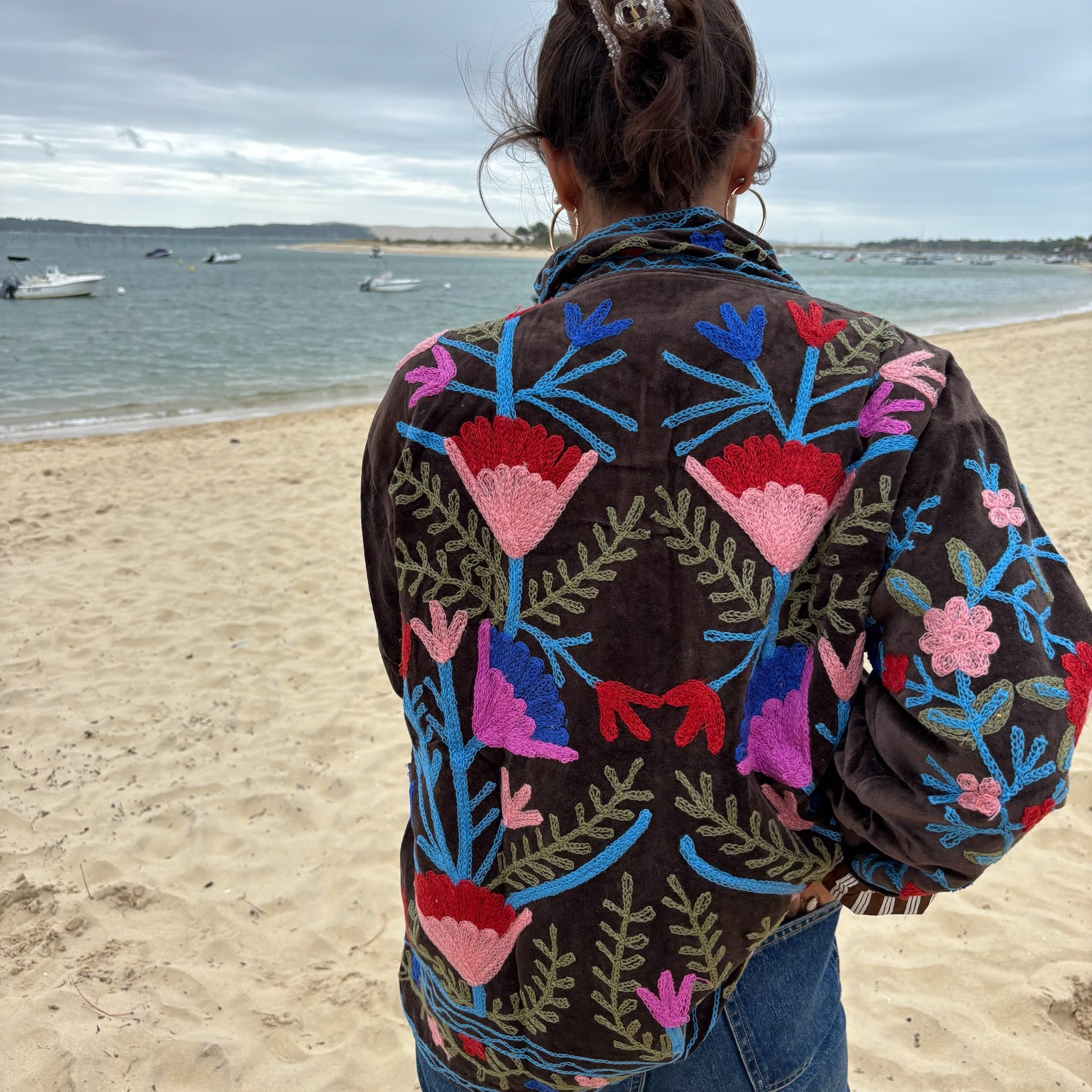 Veste Suzani- Veste velours indienne