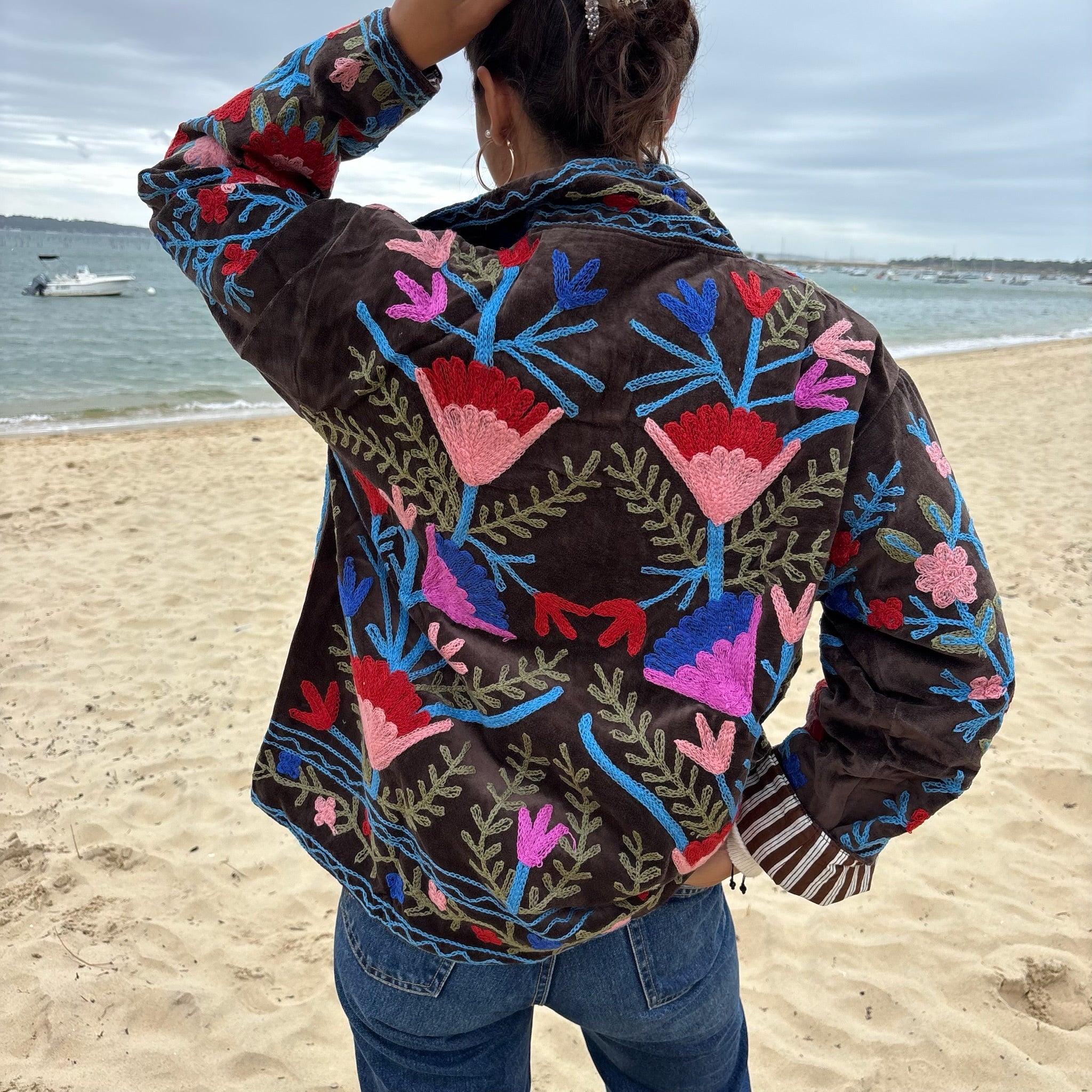 Veste Suzani- Veste velours indienne