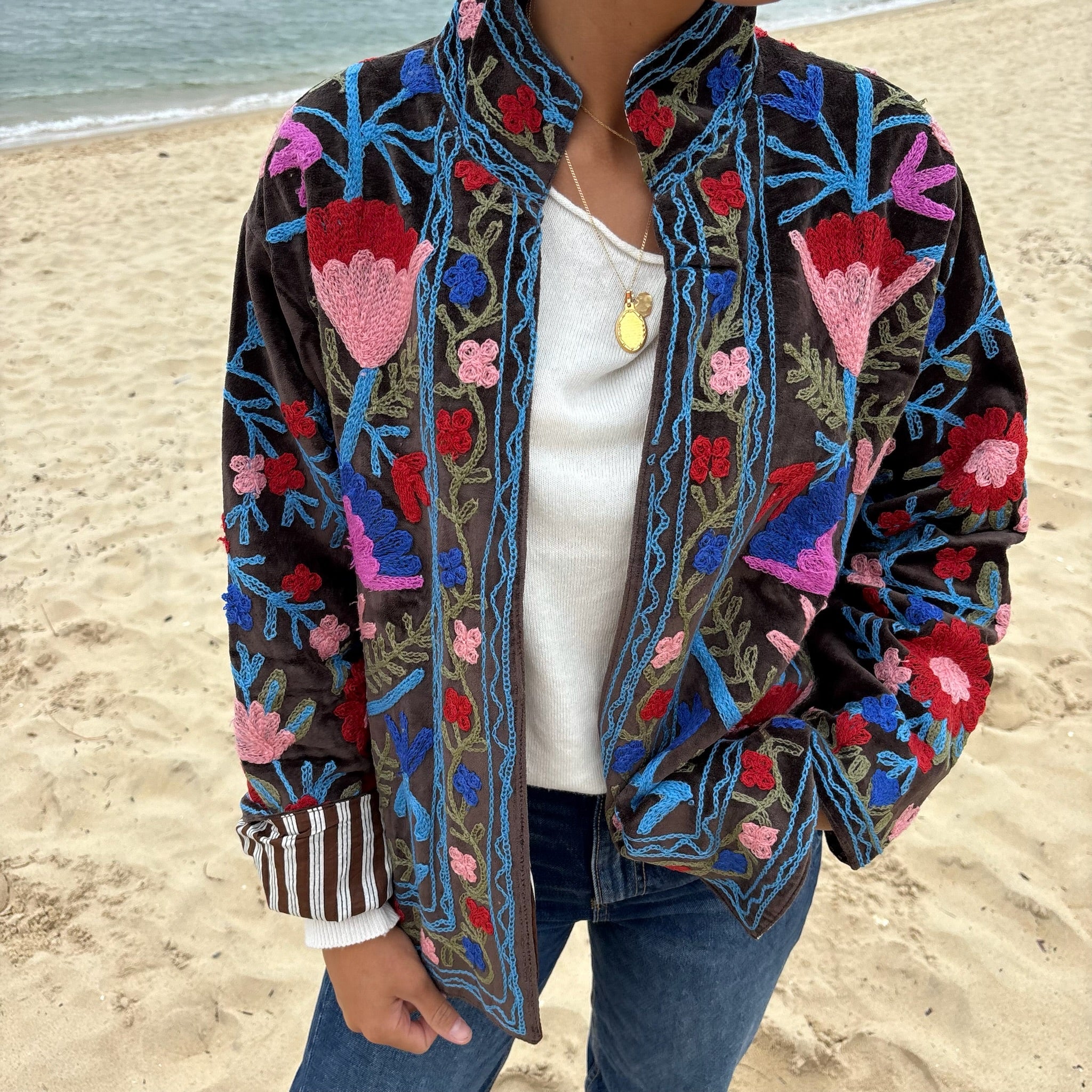 Veste Suzani- Veste velours indienne