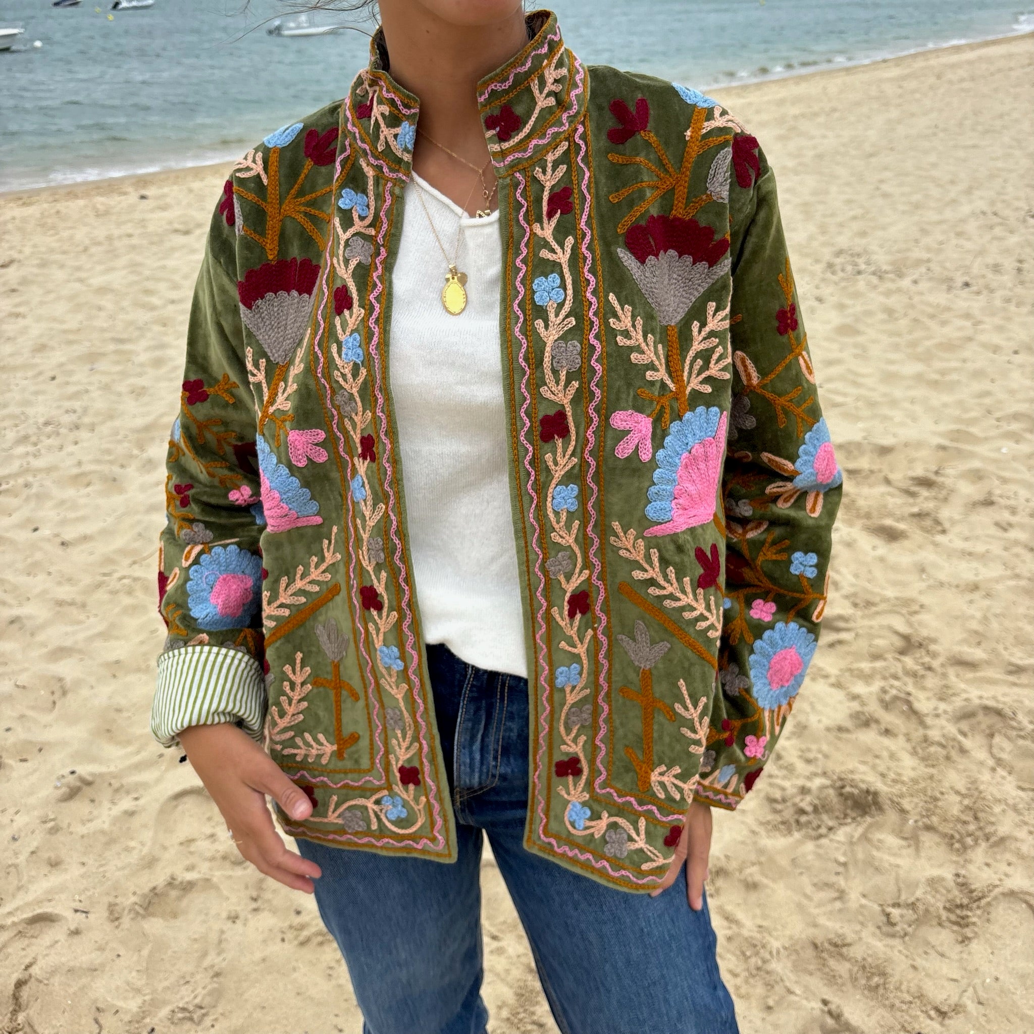 Veste Suzani- Veste velours indienne