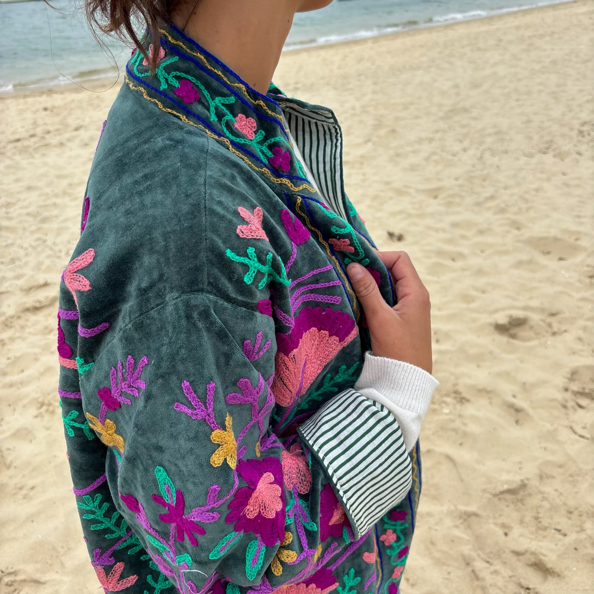 Veste Suzani- Veste velours indienne