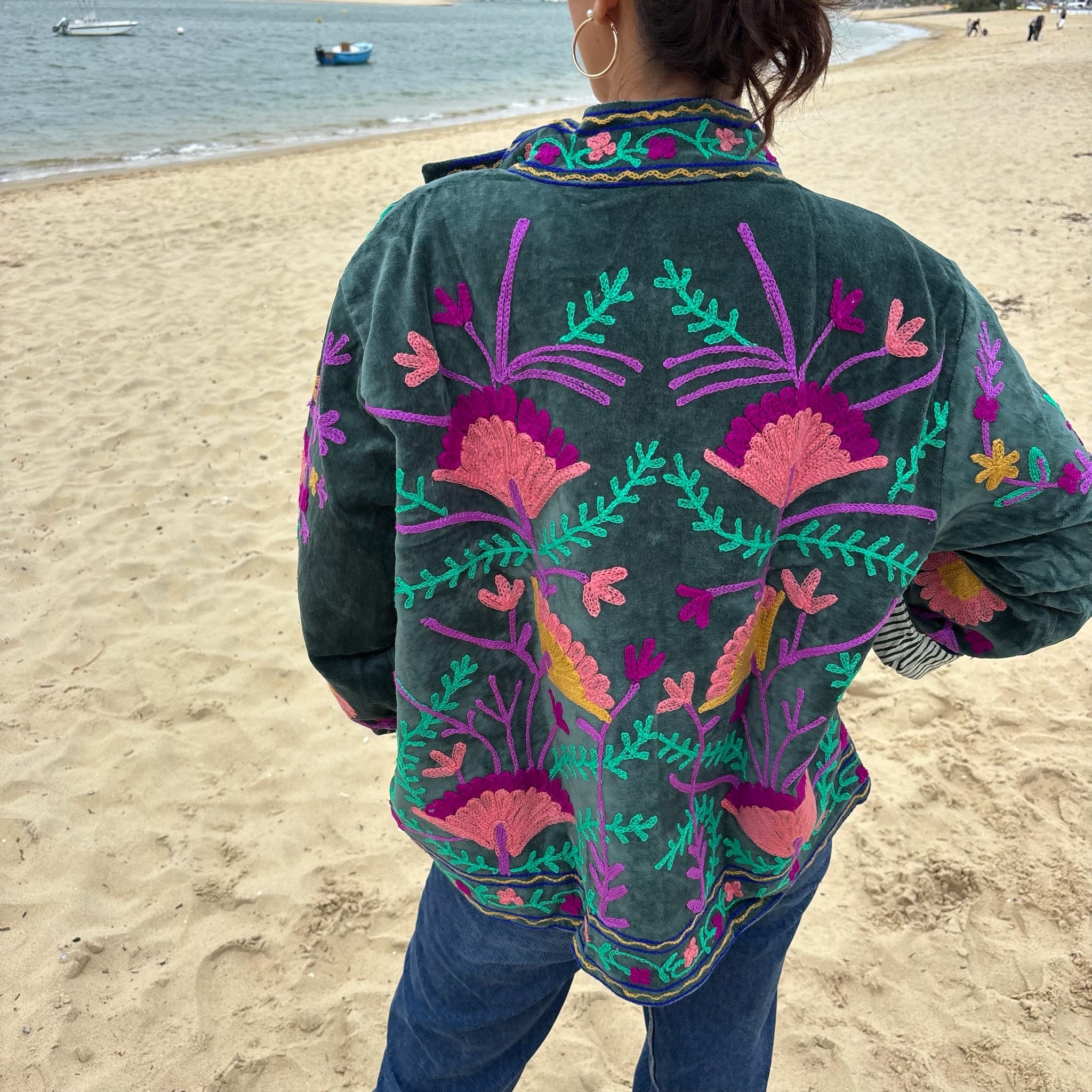 Veste Suzani- Veste velours indienne