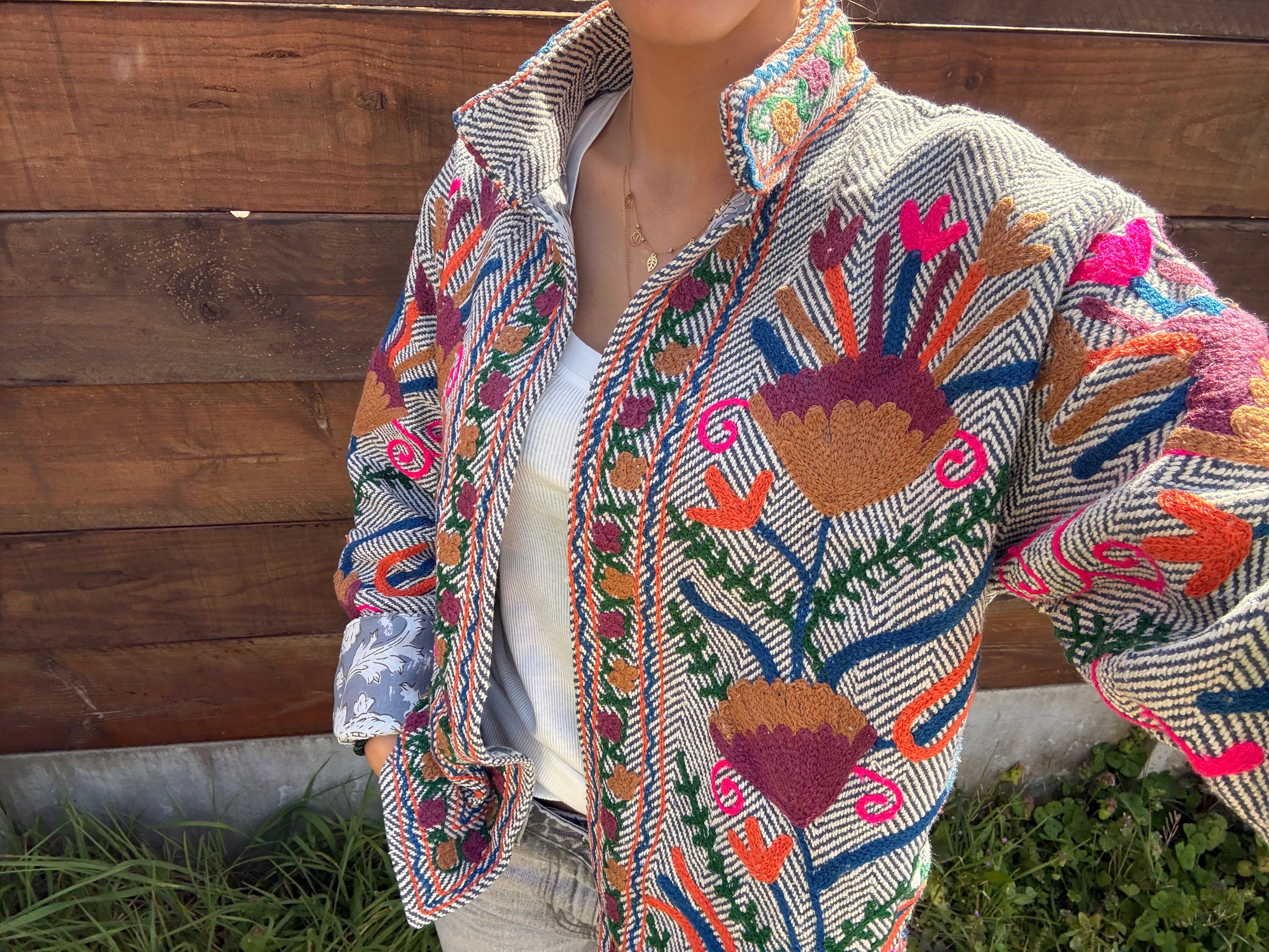 Veste Suzani- Veste velours Indienne