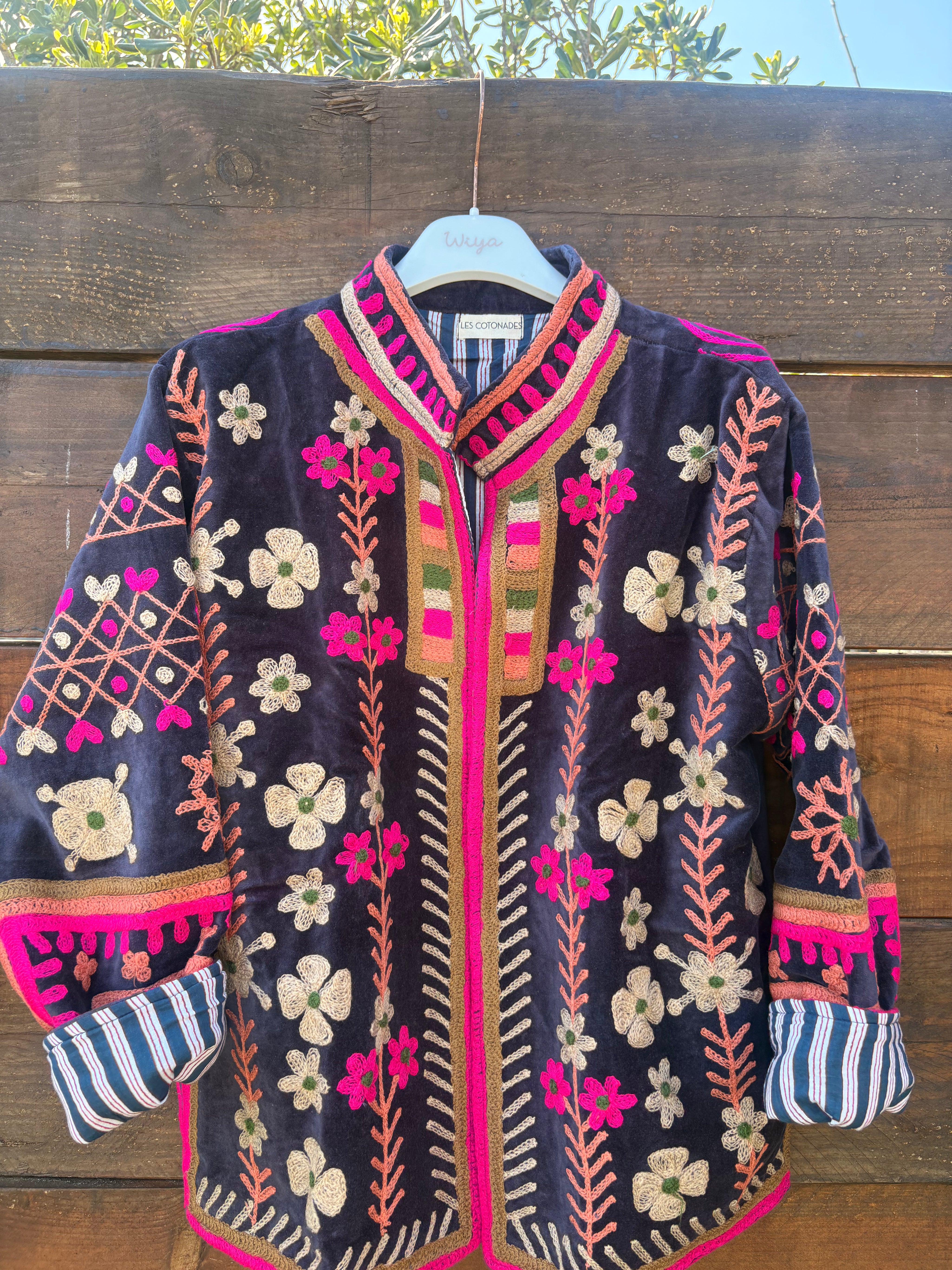 Veste Suzani- Veste velours Indienne