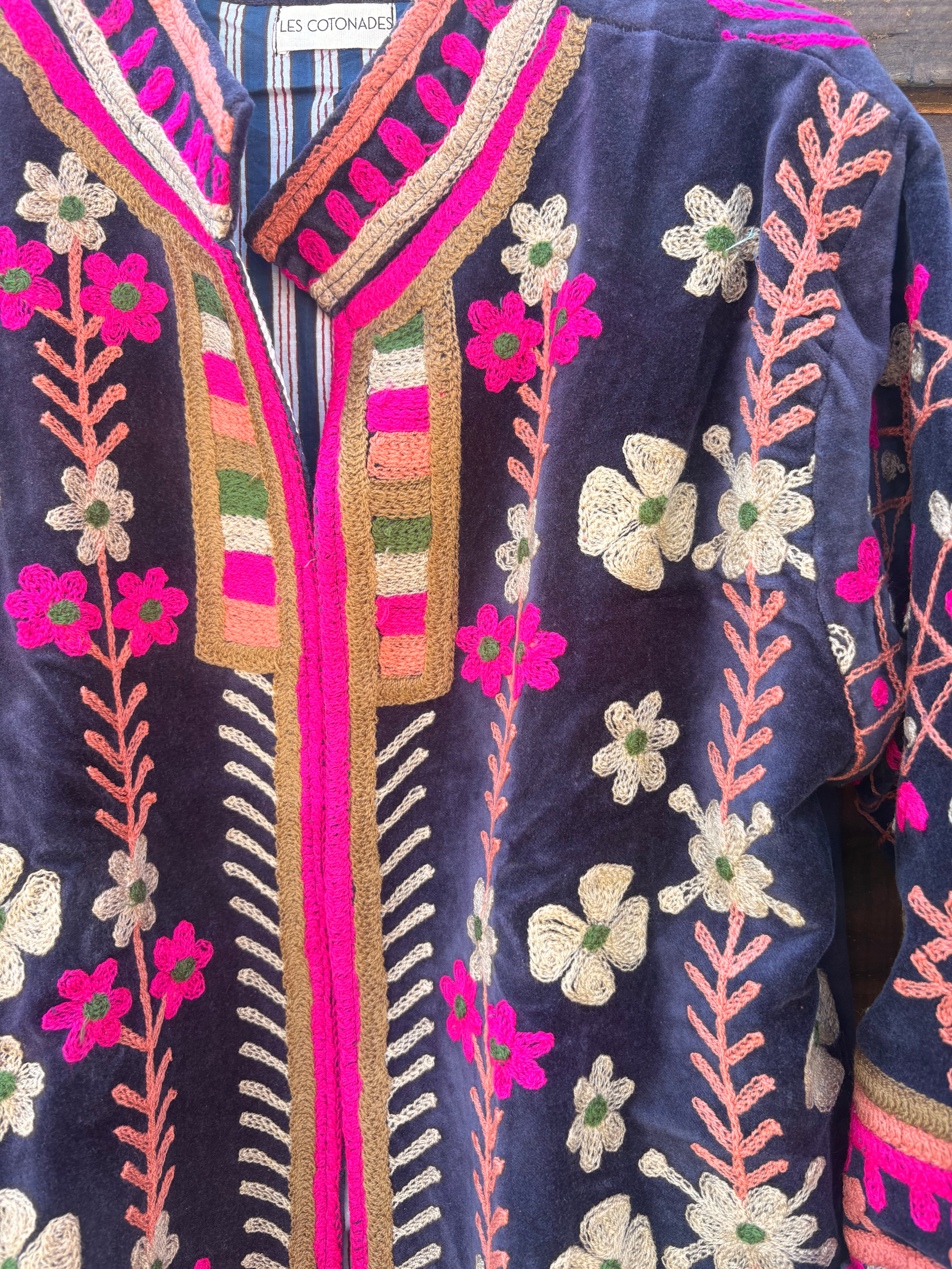 Veste Suzani- Veste velours Indienne