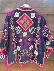 Veste Suzani- Veste velours Indienne