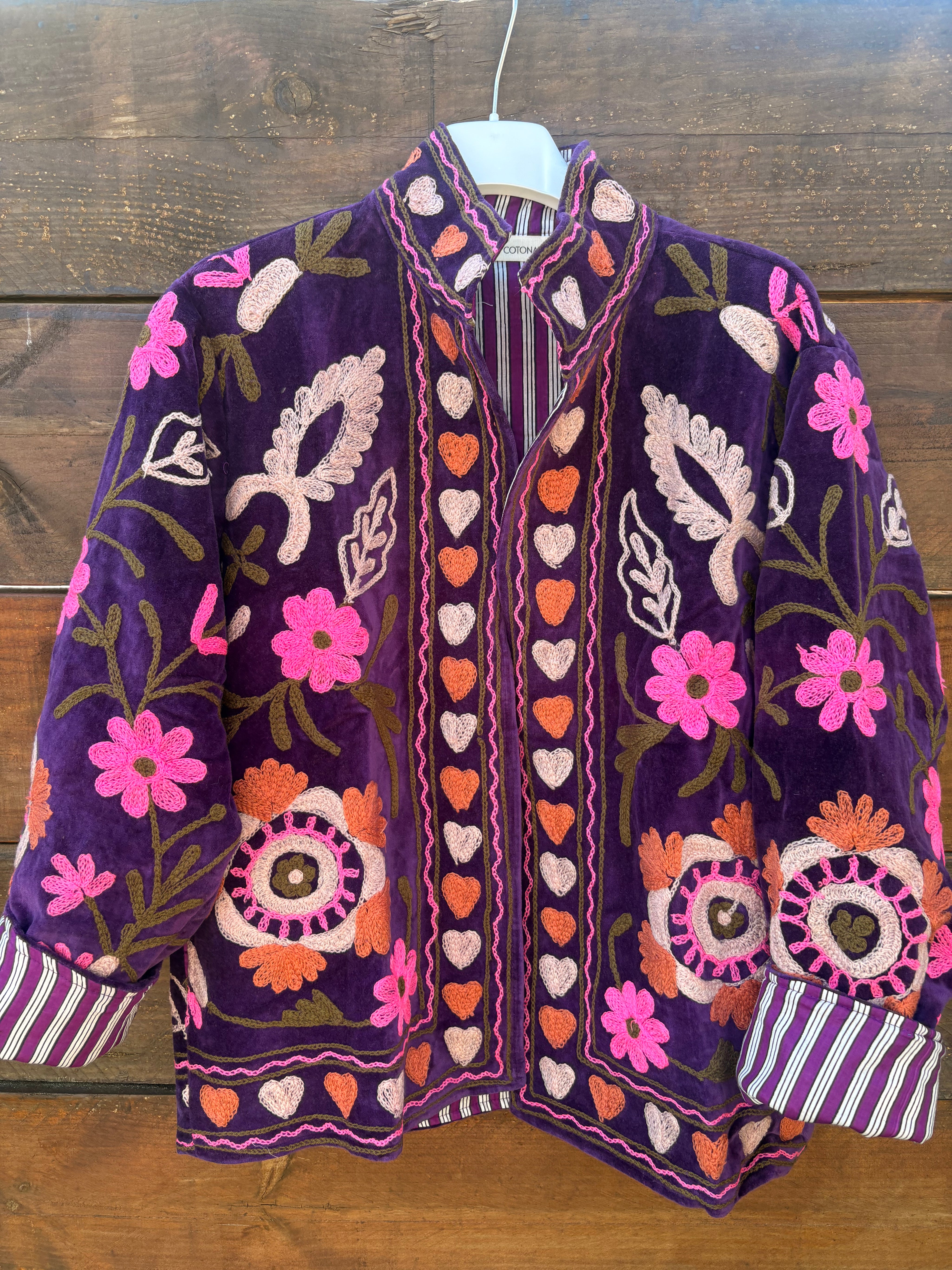 Veste Suzani- Veste velours Indienne