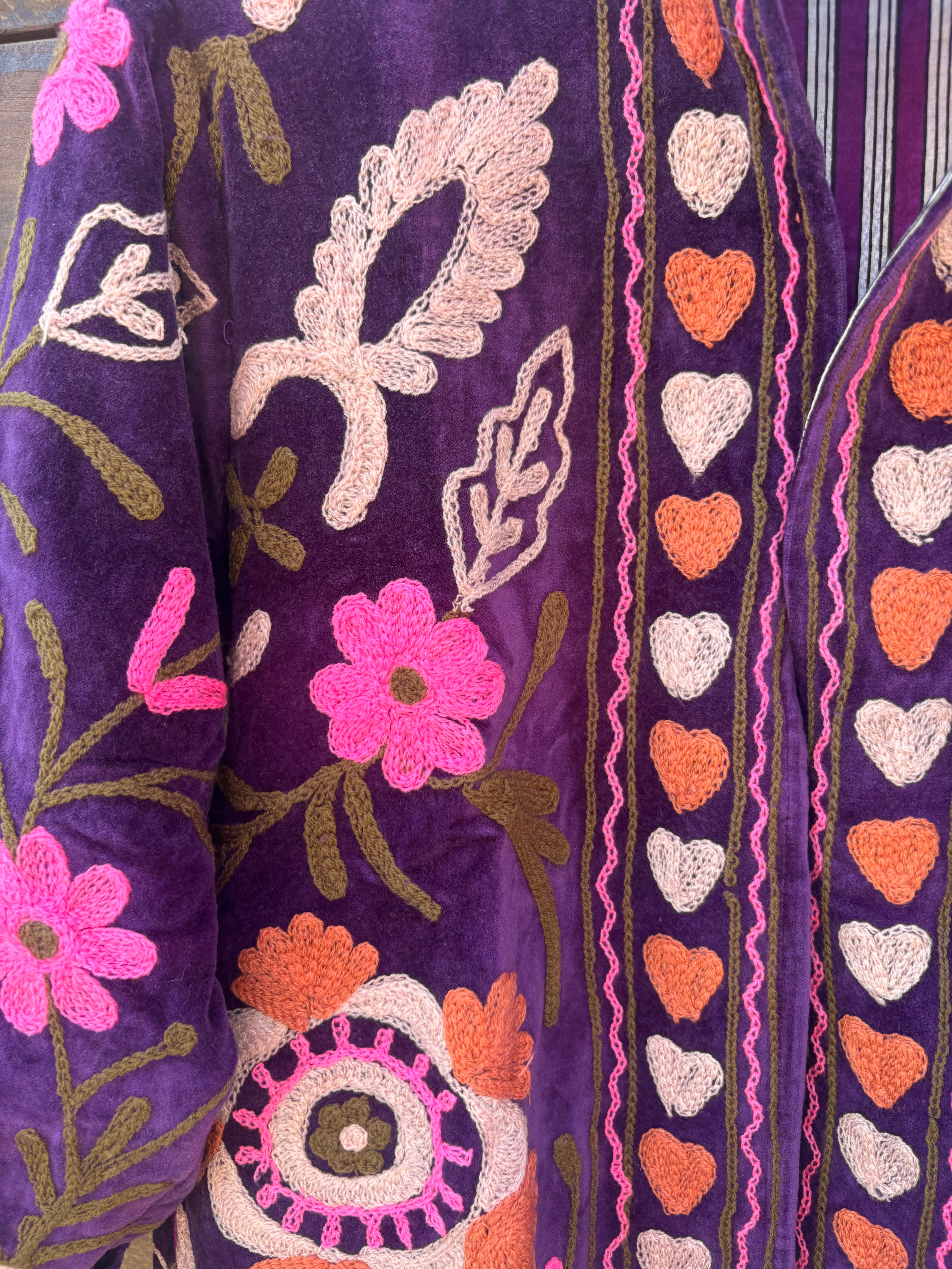 Veste Suzani- Veste velours Indienne