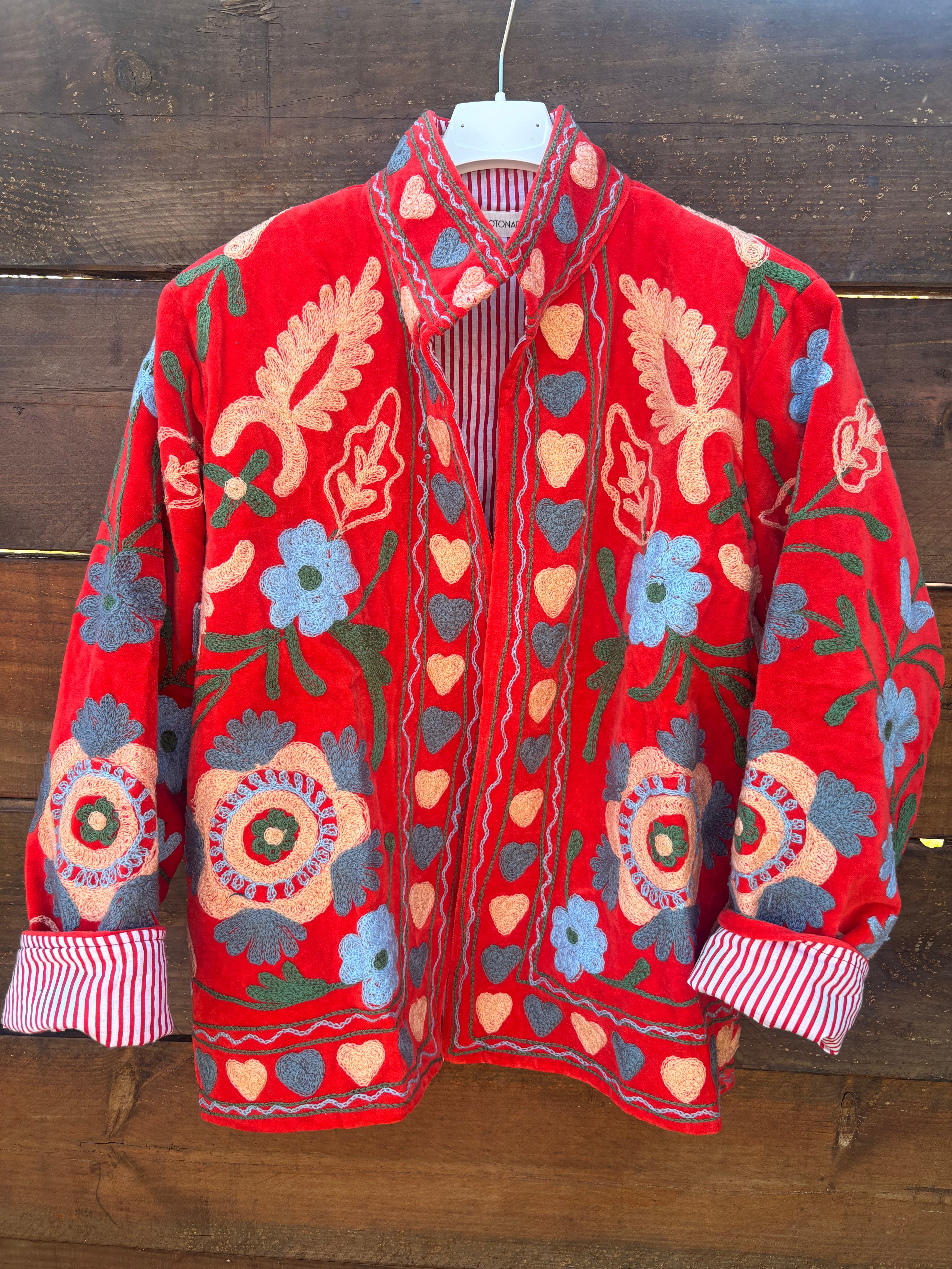 Veste Suzani- Veste velours Indienne