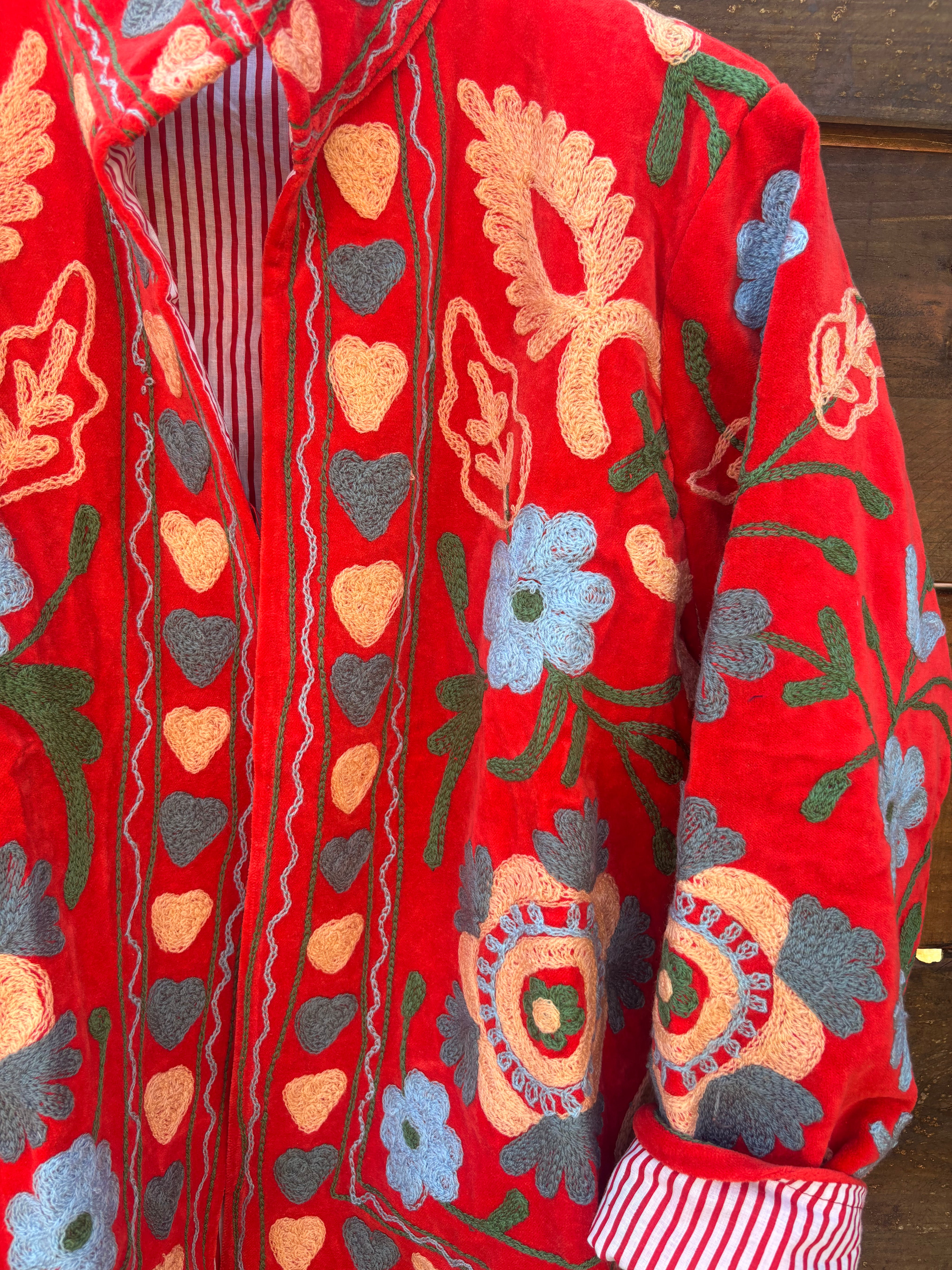 Veste Suzani- Veste velours Indienne
