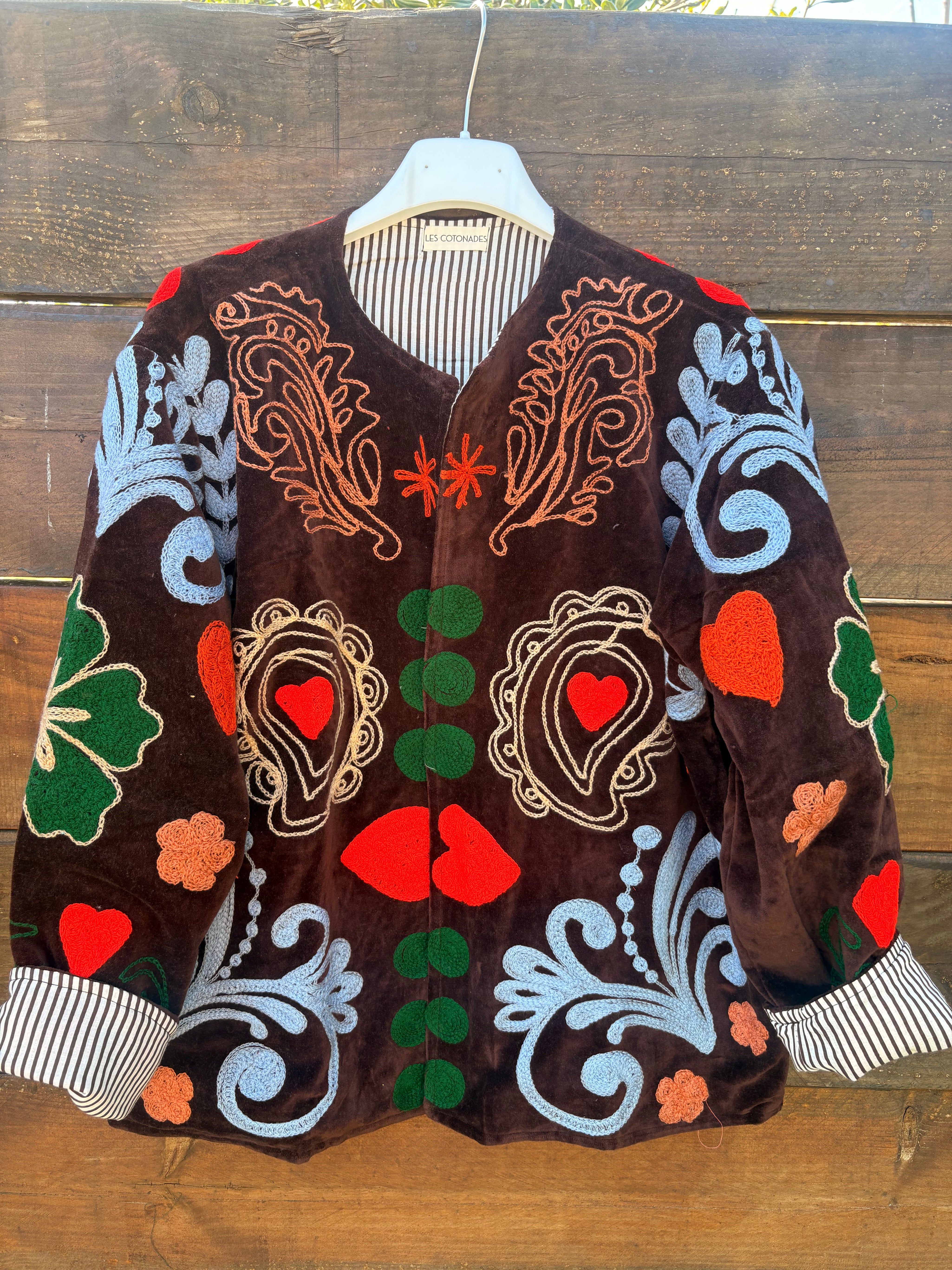 Veste Suzani- Veste velours Indienne