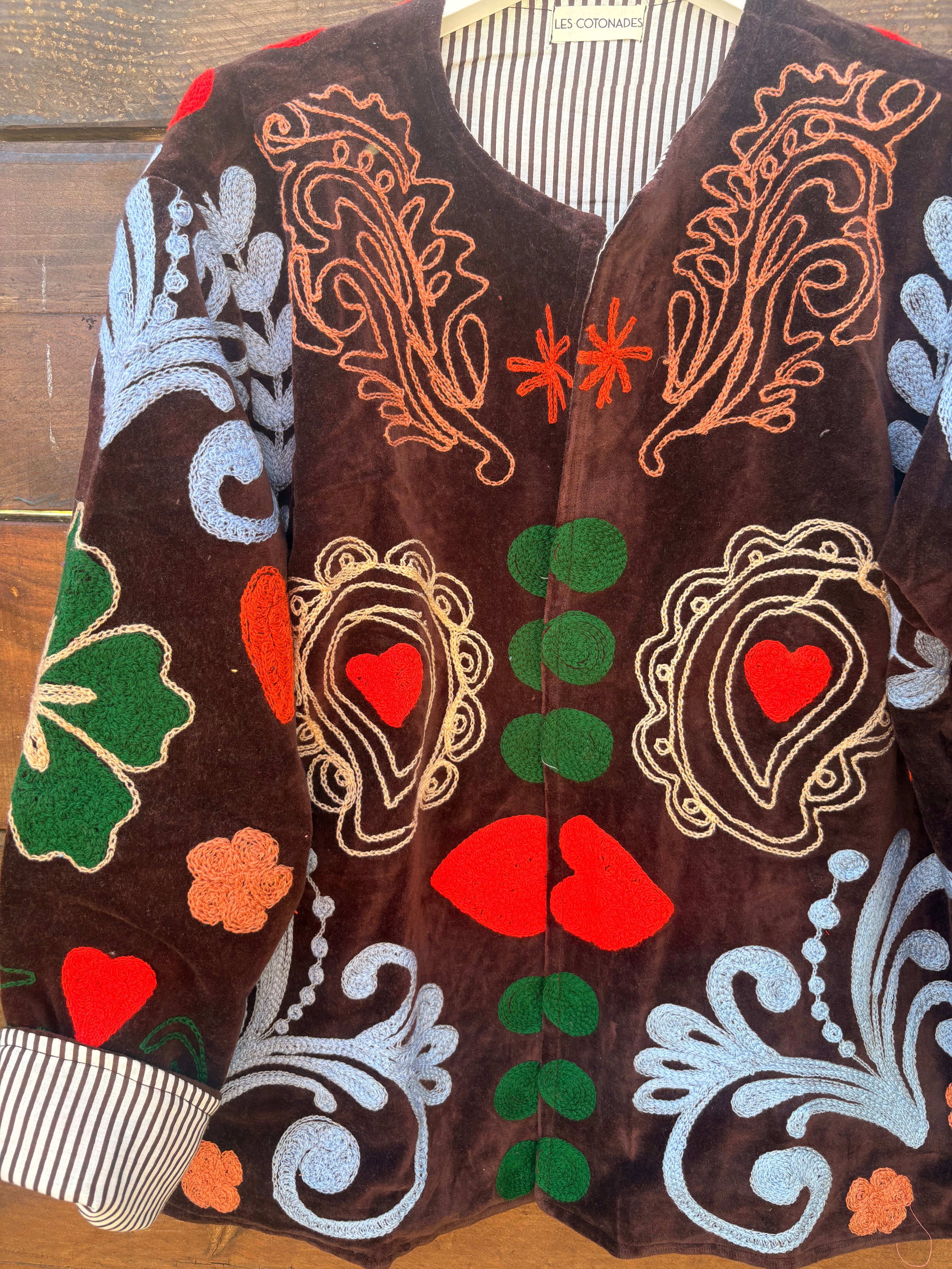 Veste Suzani- Veste velours Indienne