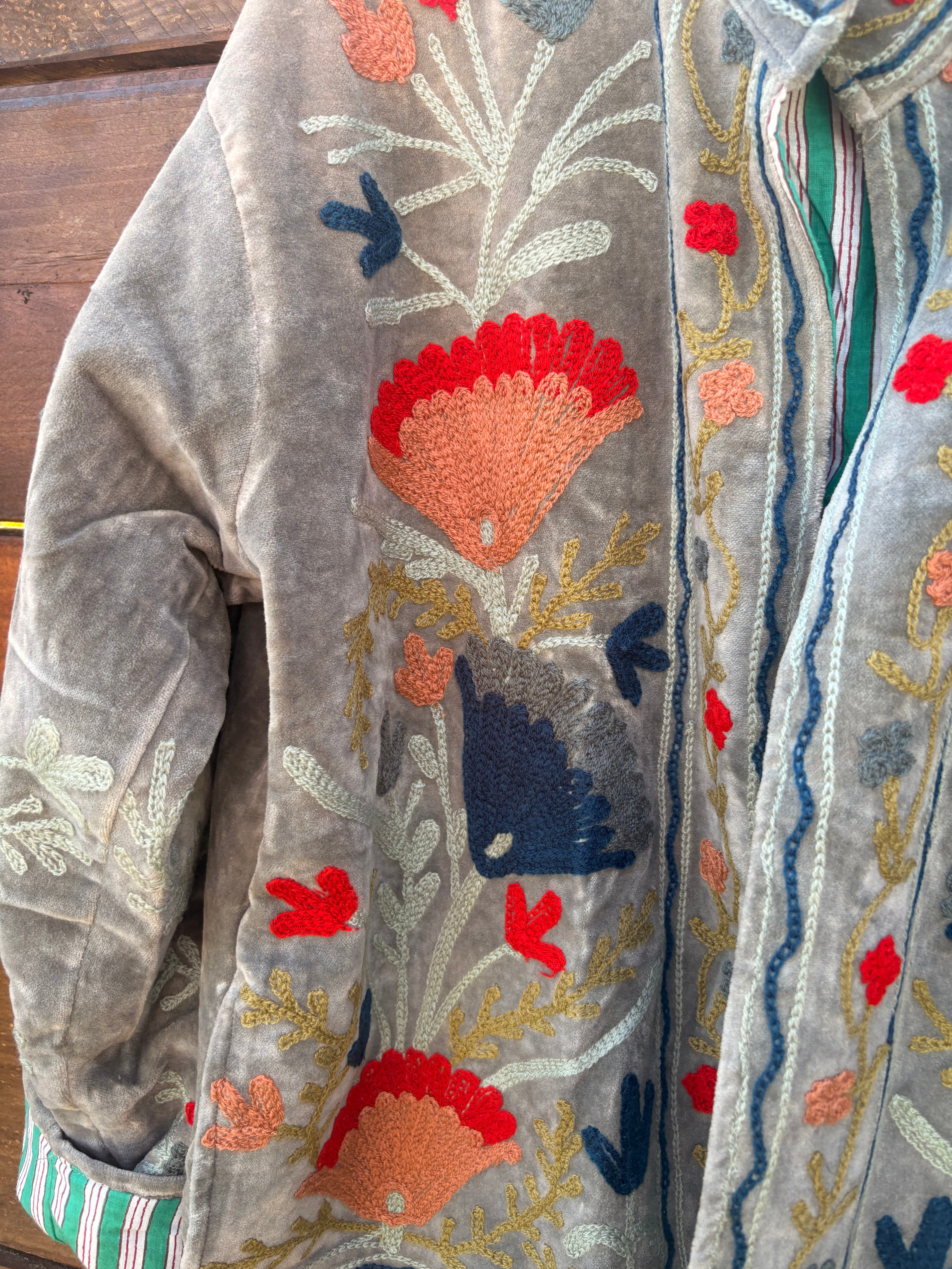 Veste Suzani- Veste velours Indienne