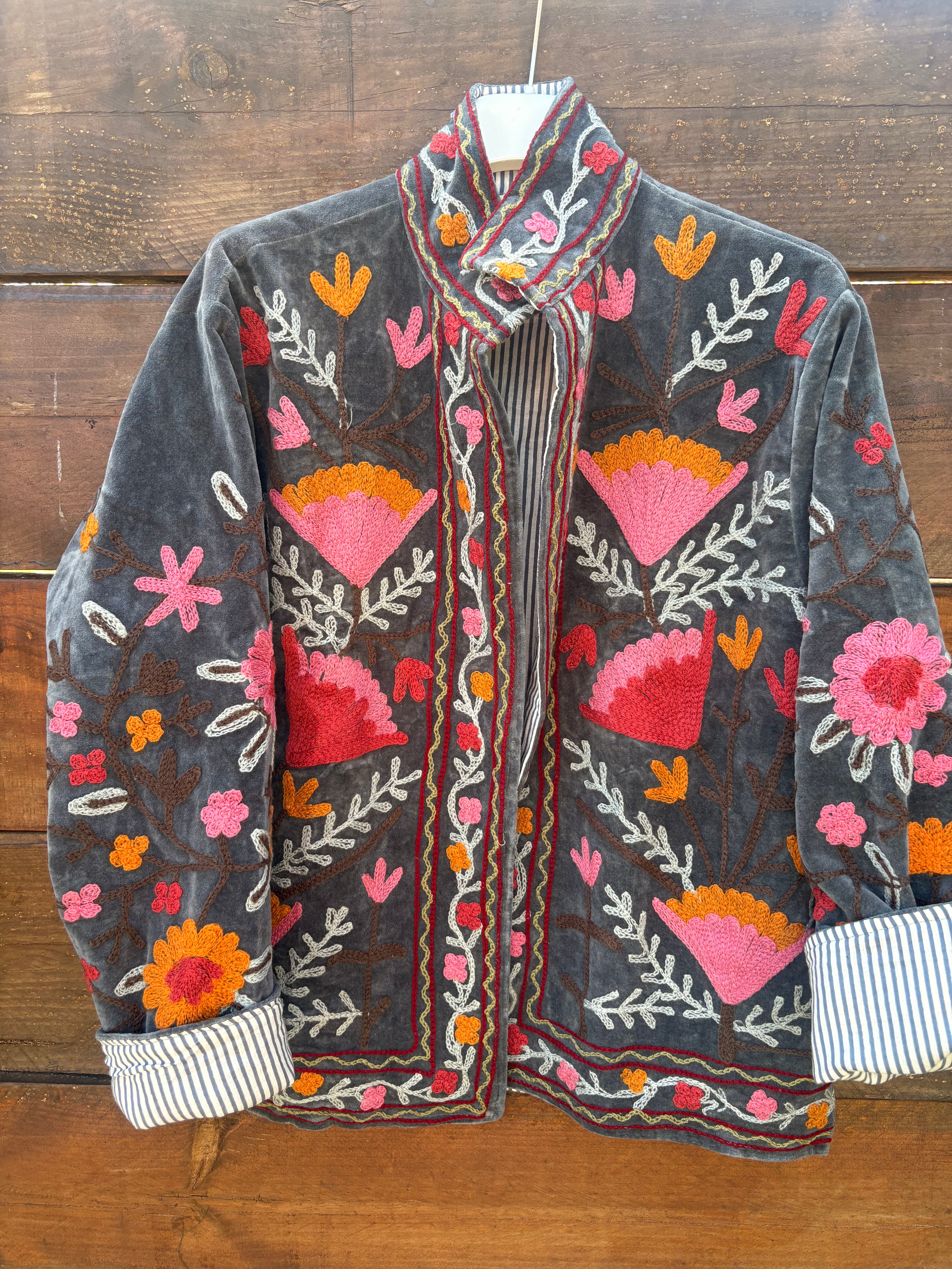 Veste Suzani- Veste velours Indienne
