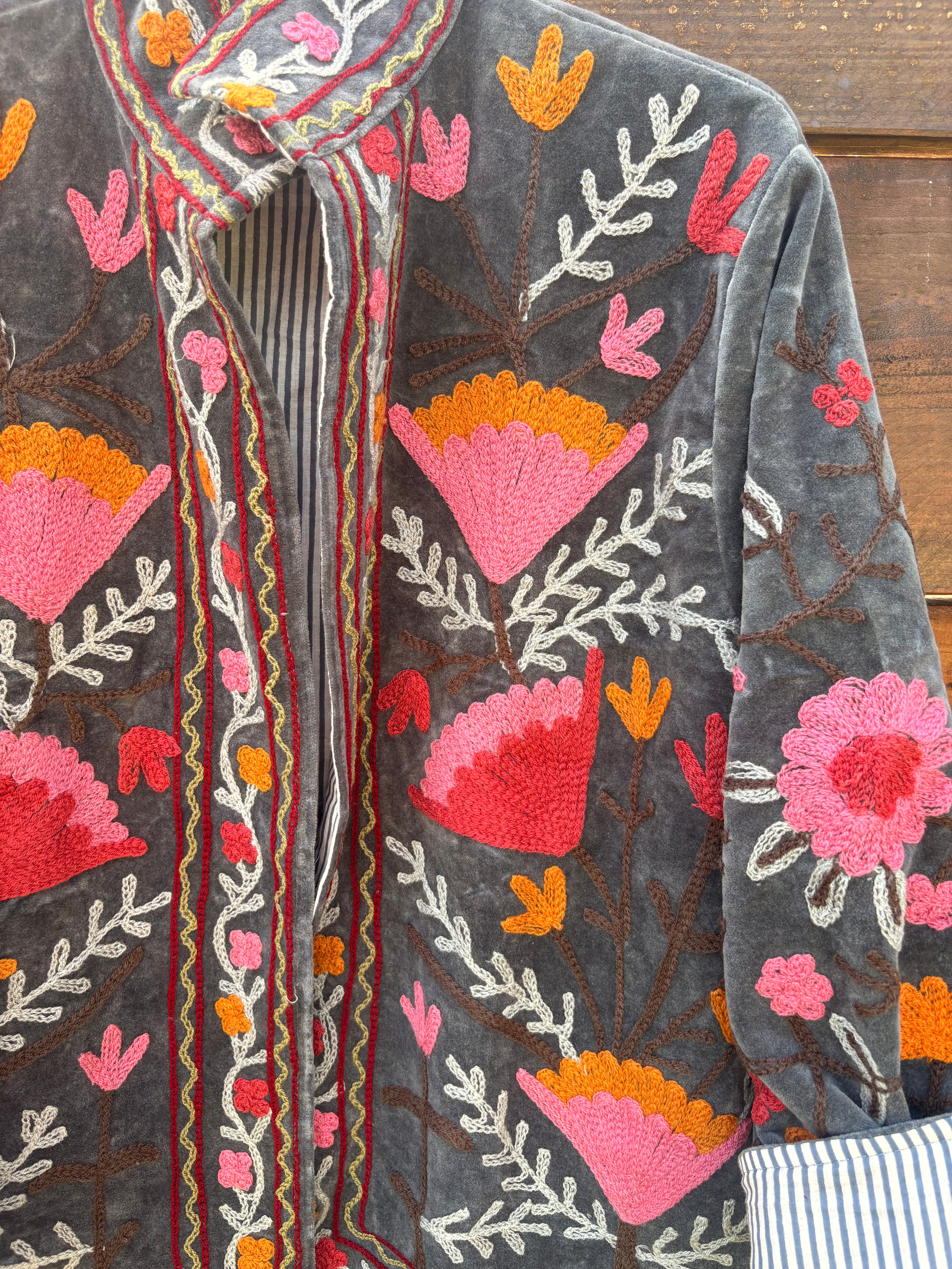 Veste Suzani- Veste velours Indienne